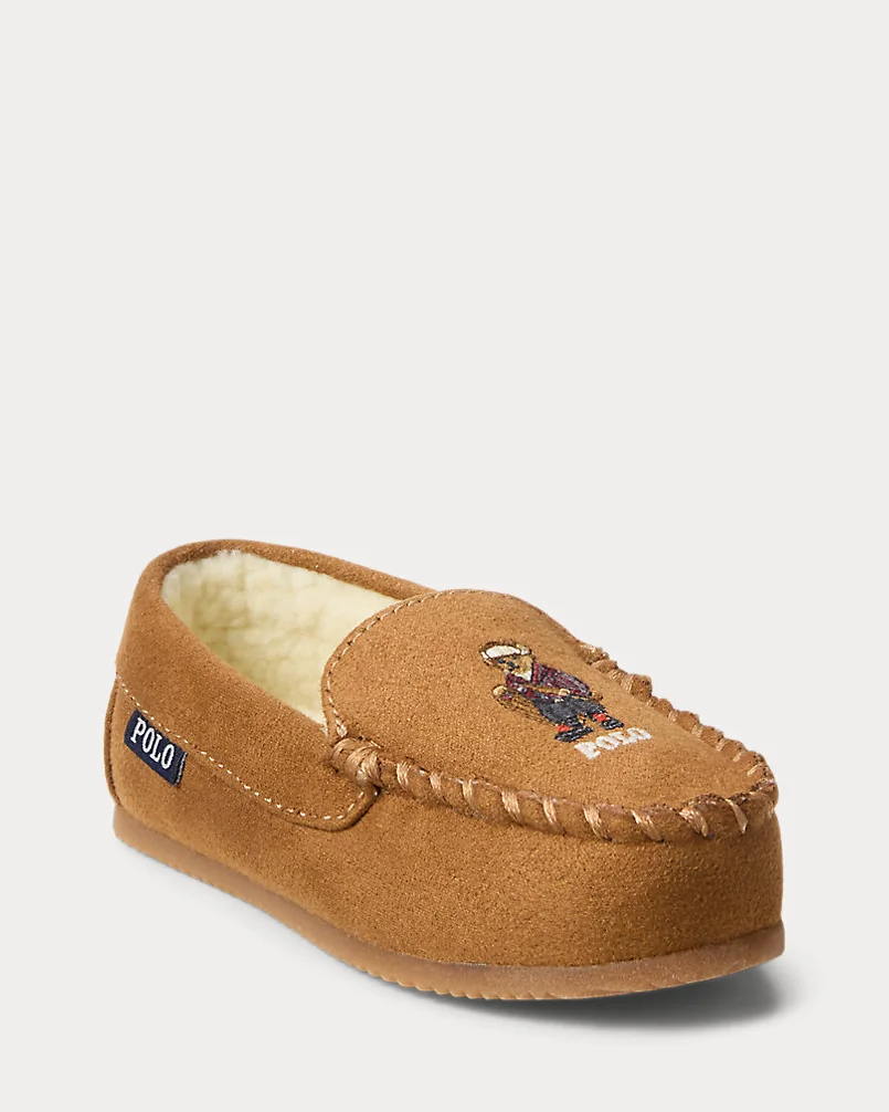 Тапочки с медведем Polo из искусственной овчины — 2