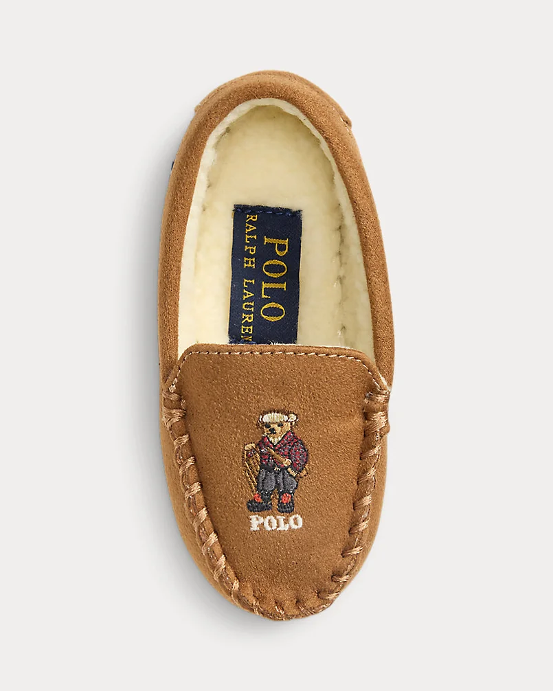 Тапочки с медведем Polo из искусственной овчины — 4