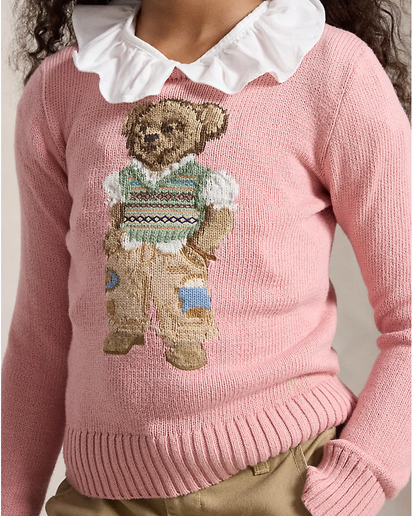 Свитер с мишкой Polo Bear из смесового хлопка — 5