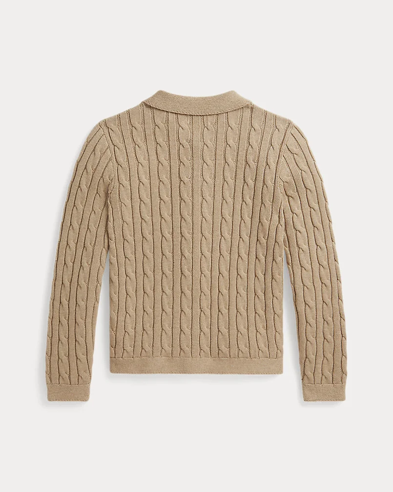 Хлопковый кардиган косами с воротником — 2