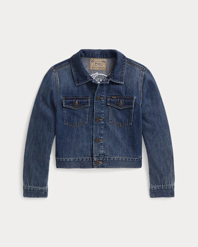 Джинсовая куртка для девочек с медведем Polo Bear