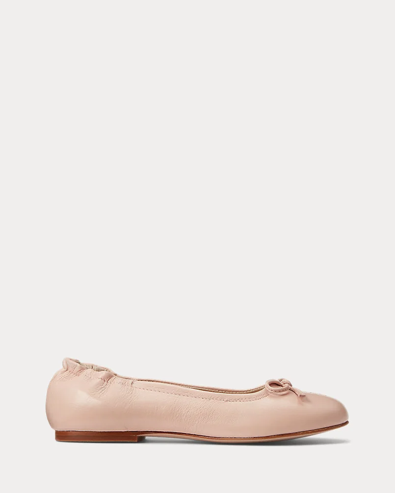 Кожаные балетки Ralph Lauren с логотипом Pony — 1