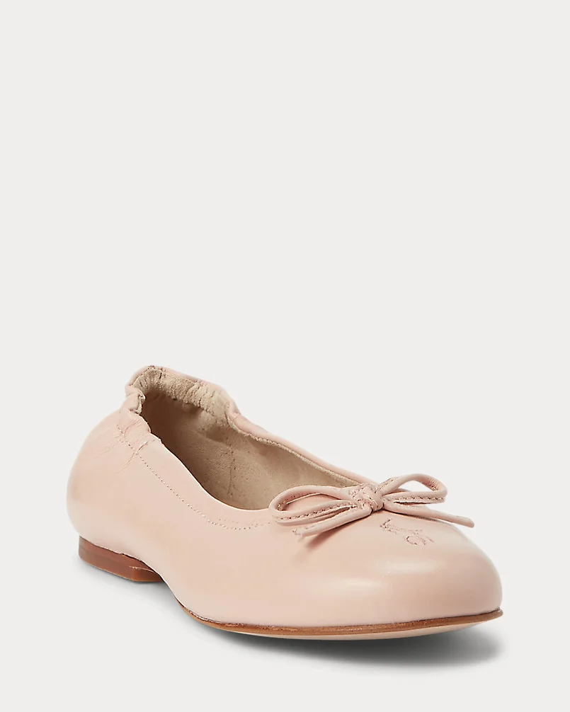 Кожаные балетки Ralph Lauren с логотипом Pony — 2
