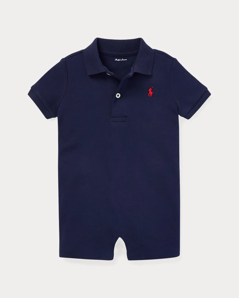 Хлопковый комбинезон-шортал Polo — 1
