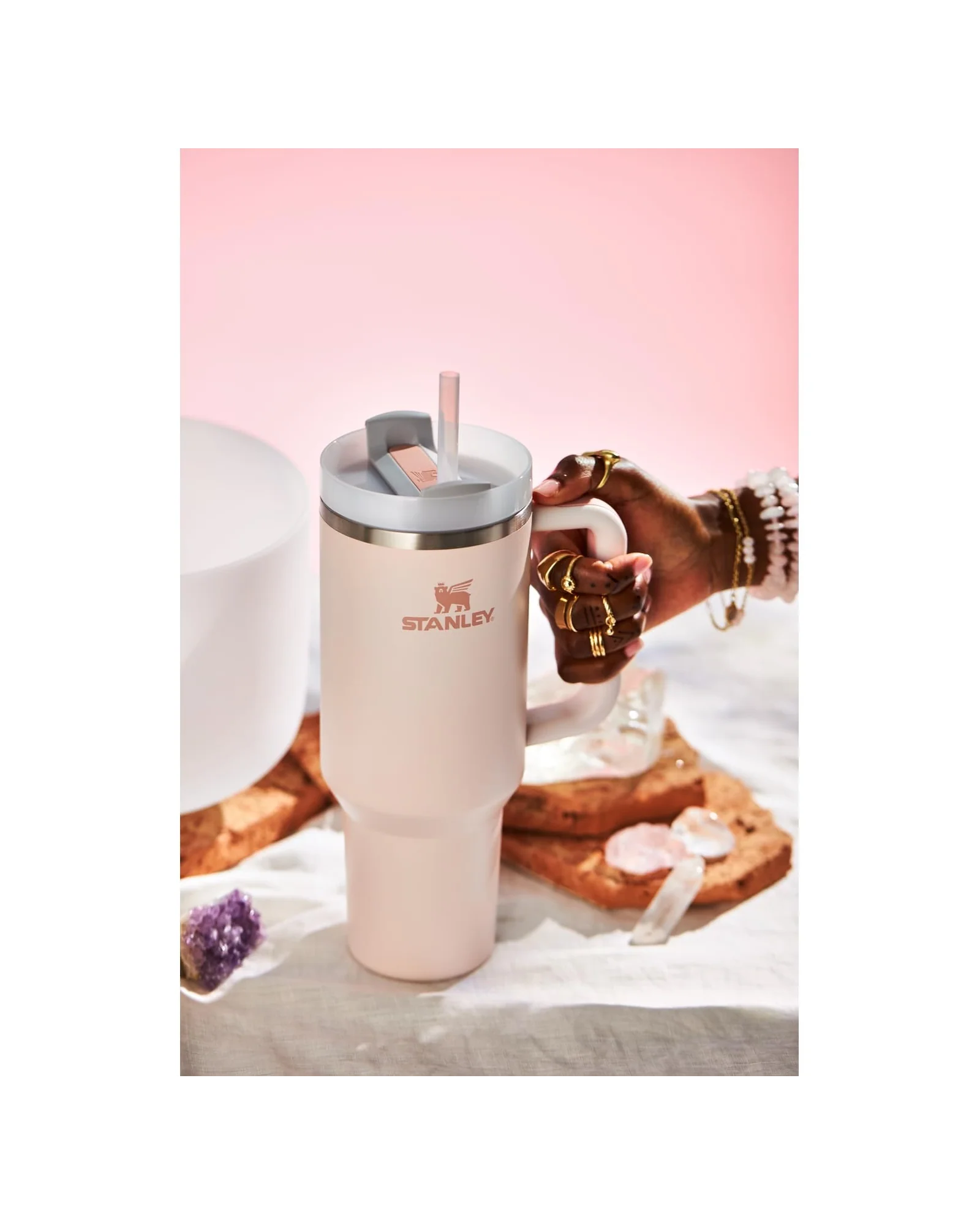 Термокружка Stanley Quencher H2.0 40 oz Розовый кварц Rose Quartz — 5
