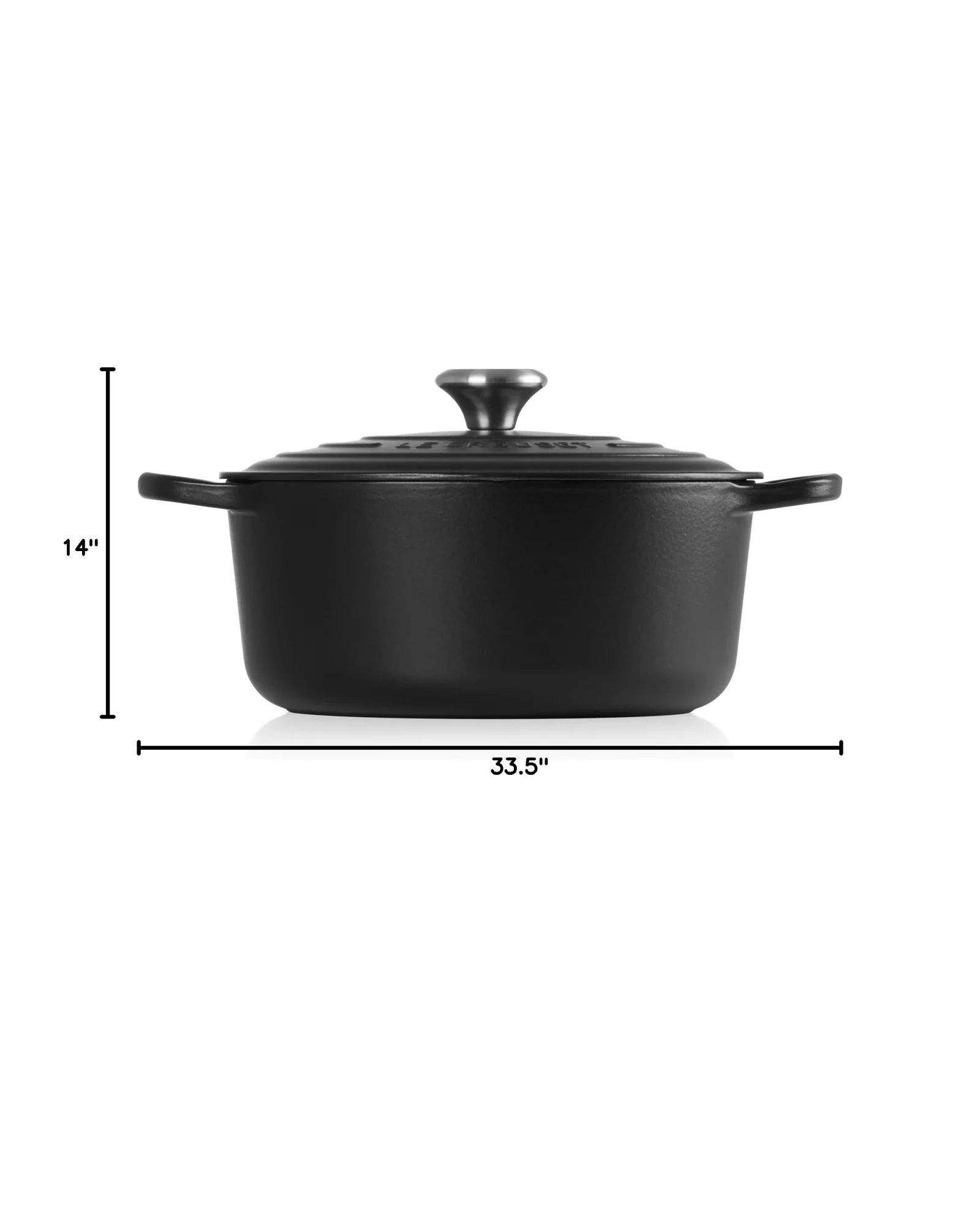 Чугунная кокотница Le Creuset Signature 5.5 qt Чёрный Licorice — 9