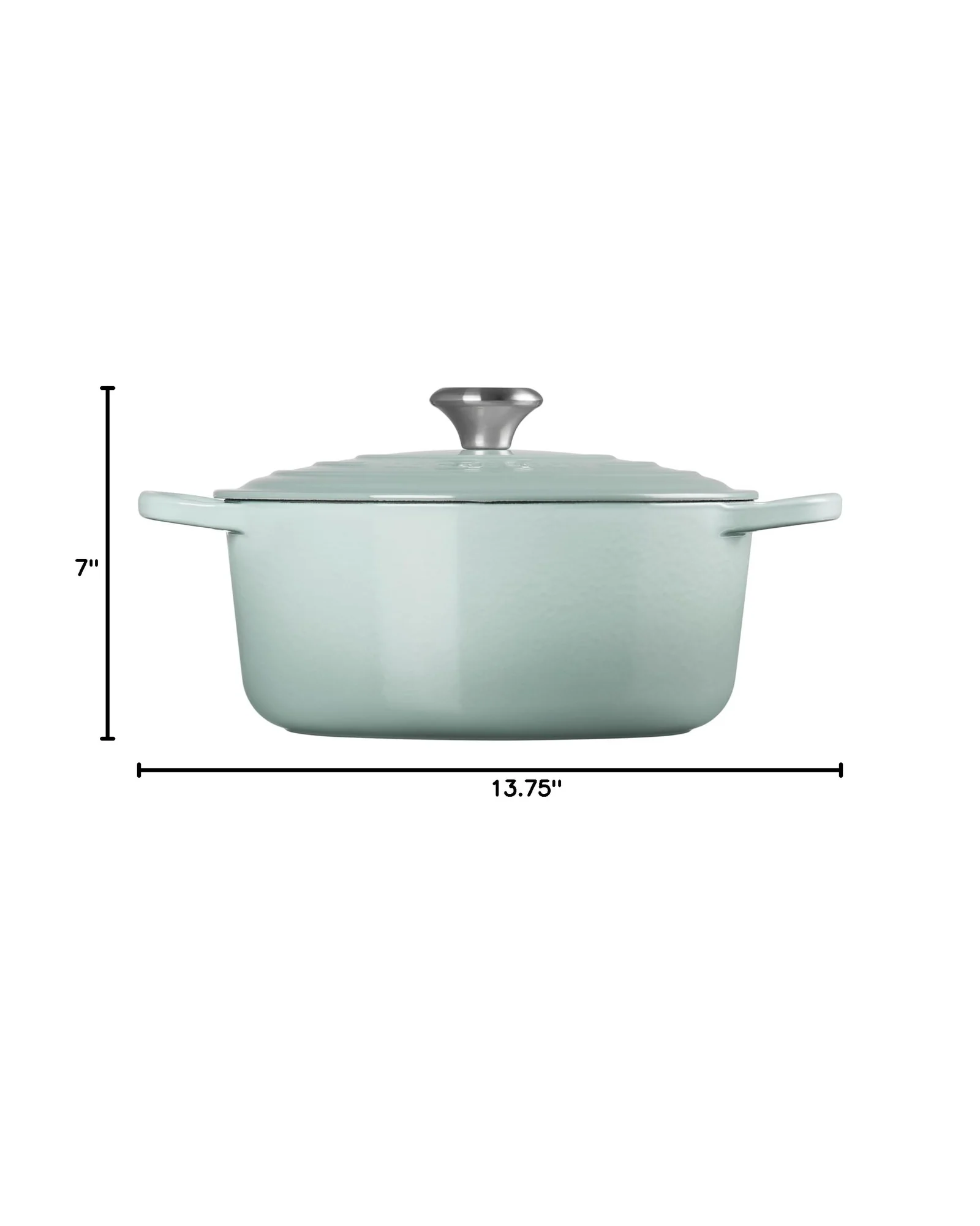 Чугунная кокотница Le Creuset Signature 5.5 qt Серый Sea Salt — 7