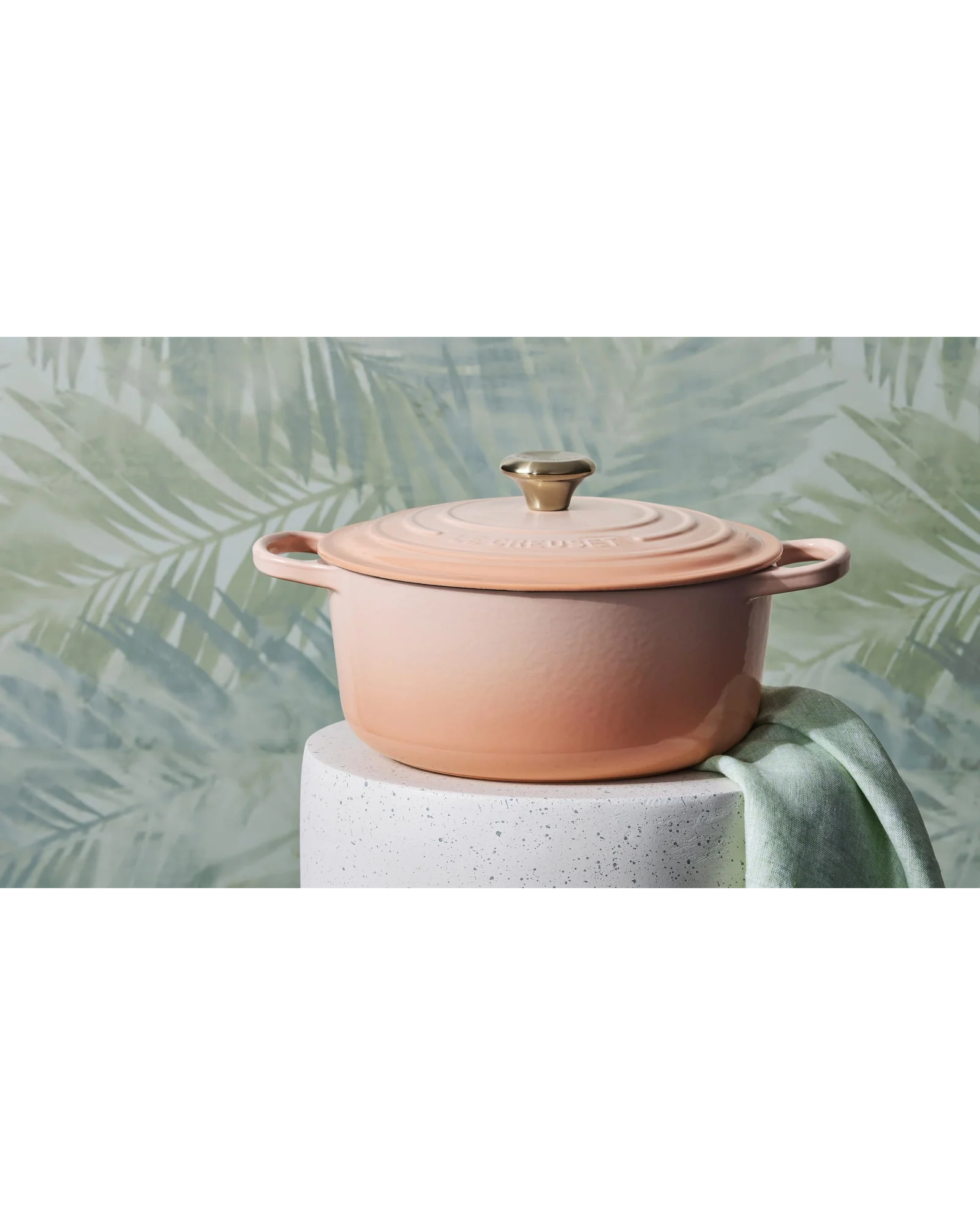 Чугунная кокотница Le Creuset Signature 5.5 qt Персиковый Peche — 5