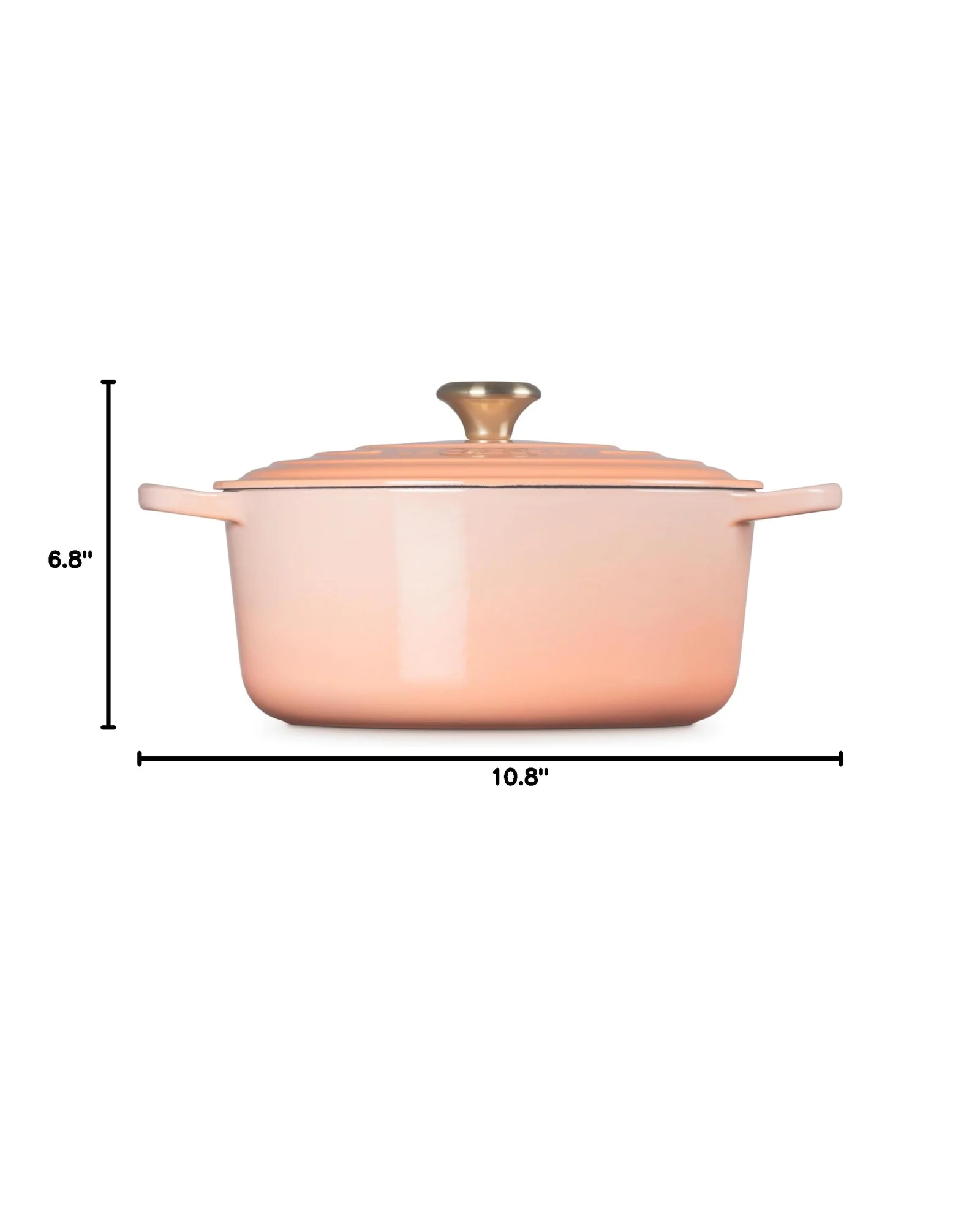 Чугунная кокотница Le Creuset Signature 5.5 qt Персиковый Peche — 8