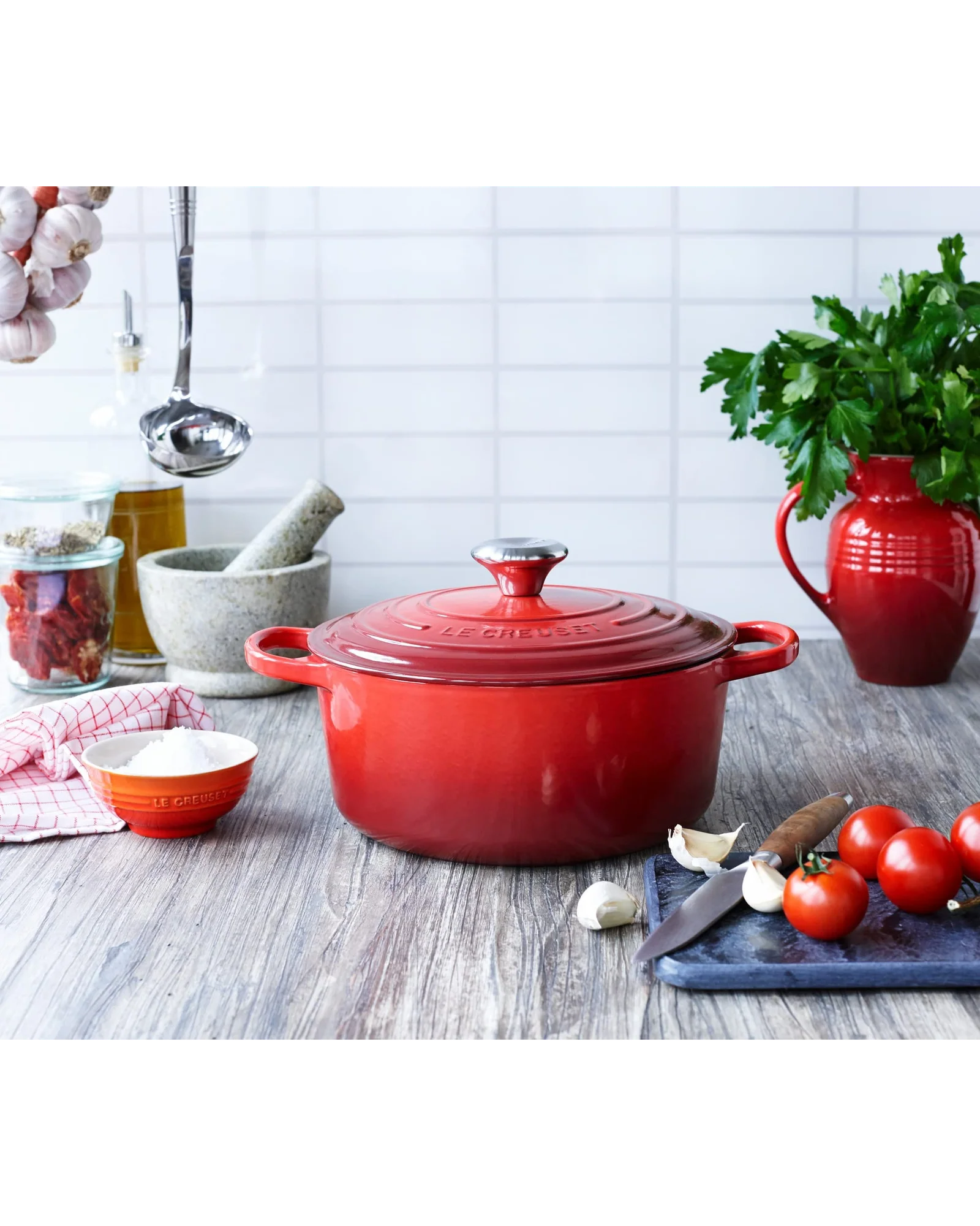 Чугунная кокотница Le Creuset Signature 5.5 qt Вишнёвый Cerise — 6