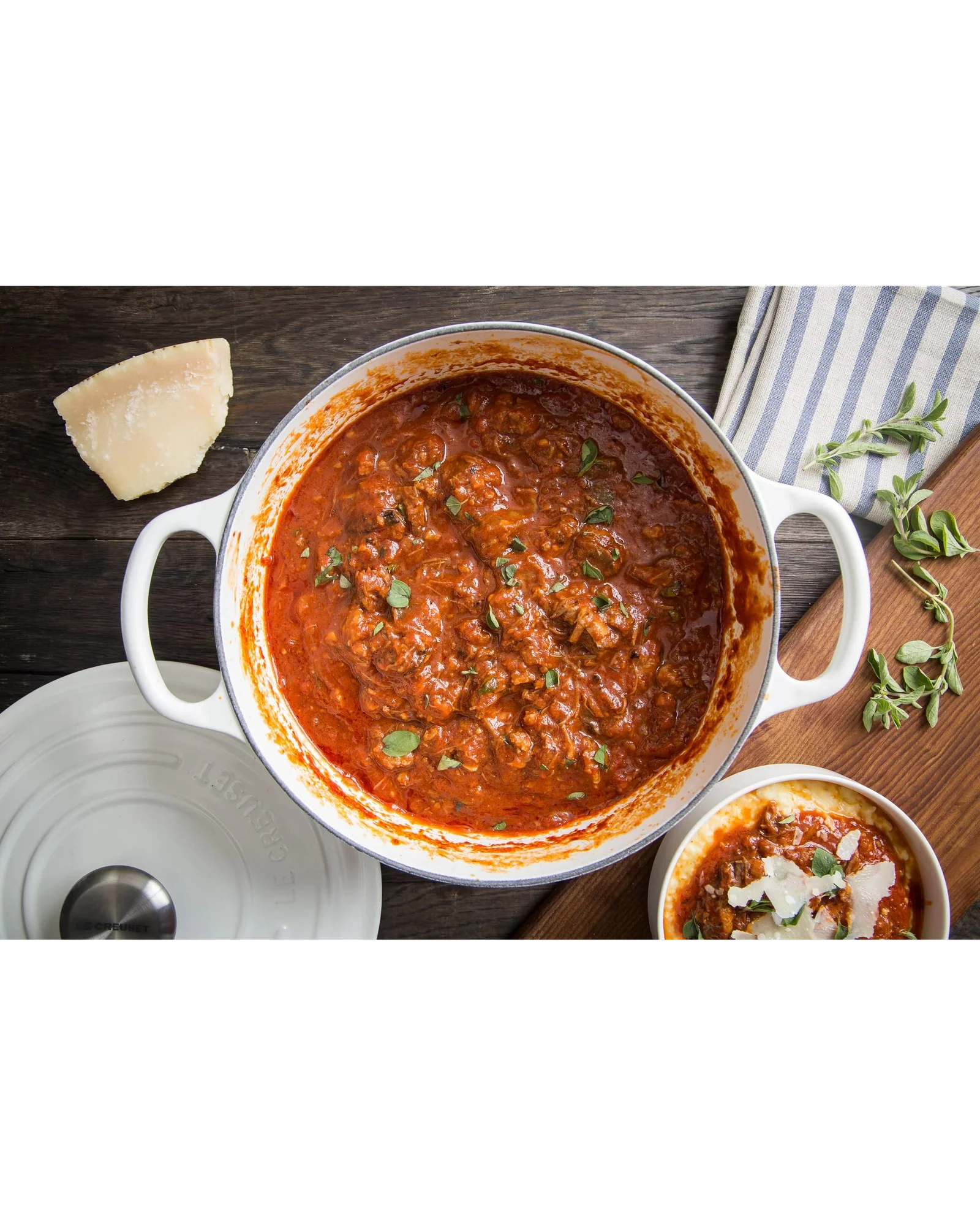 Чугунная кокотница Le Creuset Signature 5.5 qt Белый — 5