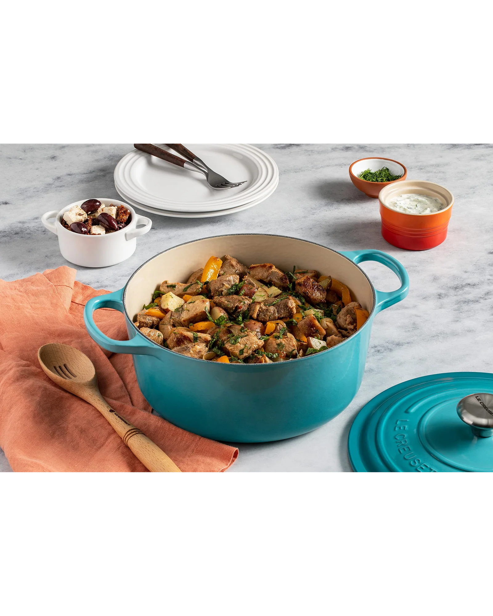 Кастрюля Le Creuset Signature 4.5 qt Голубой Caribbean — 7