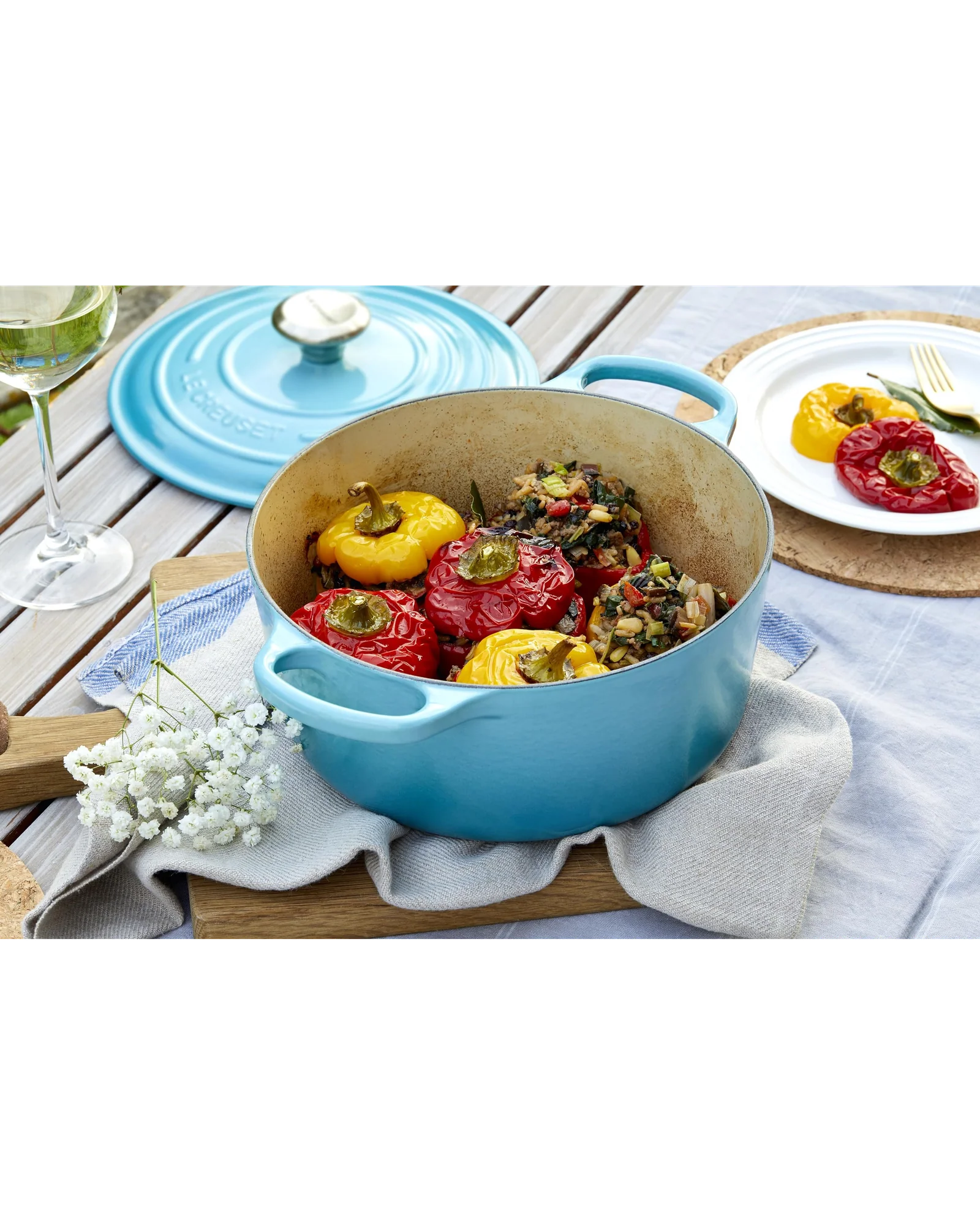 Кастрюля Le Creuset Signature 4.5 qt Голубой Caribbean — 8