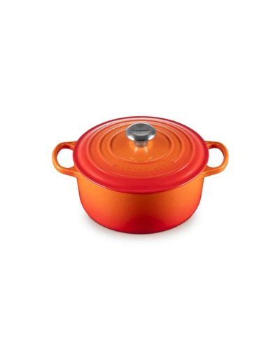 Le Creuset Enameled Cast Iron Signature Round Dutch Oven 4.5 Qt Flame