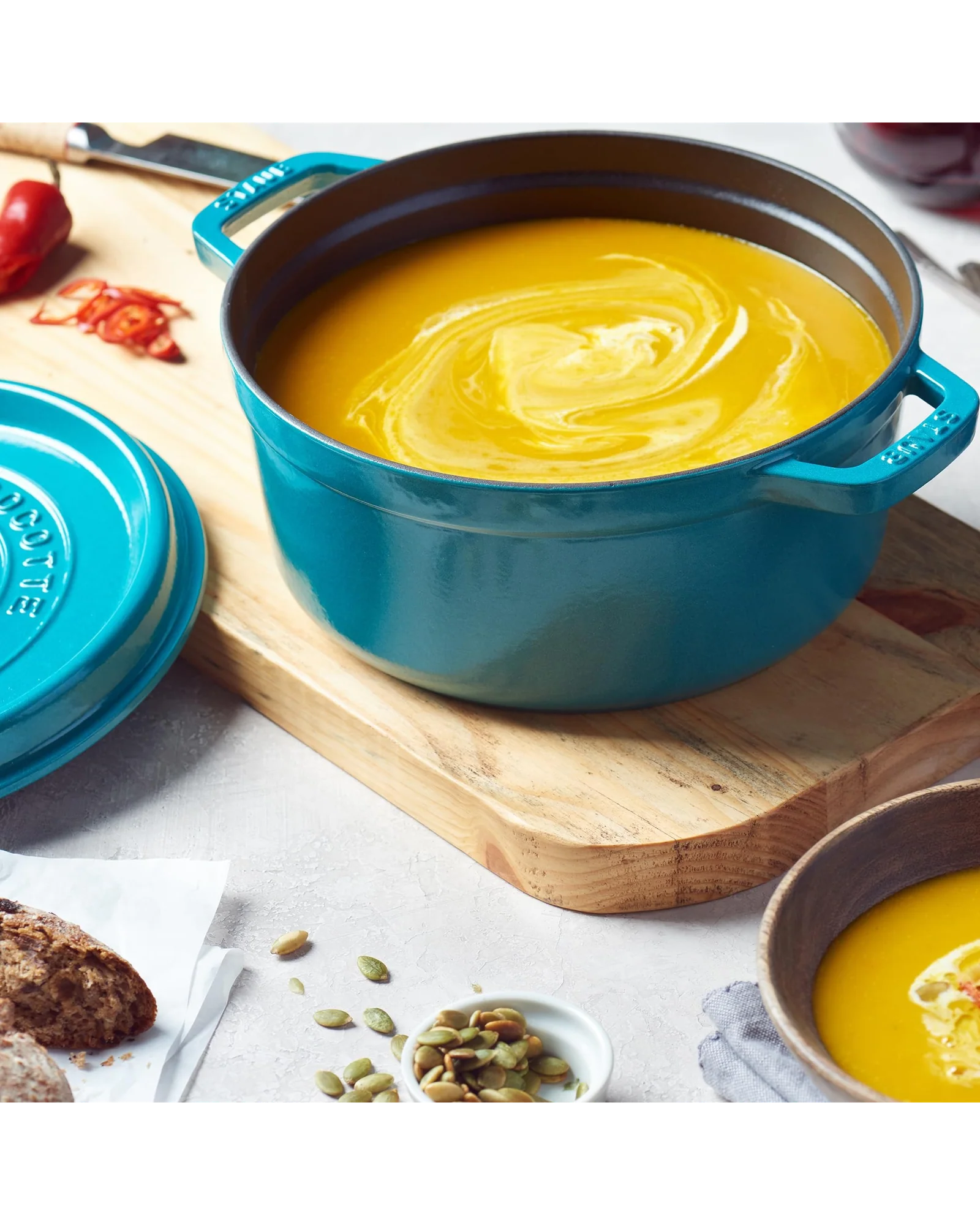 Кастрюля Staub Cocotte 4 qt Бирюзовый Turquoise — 4
