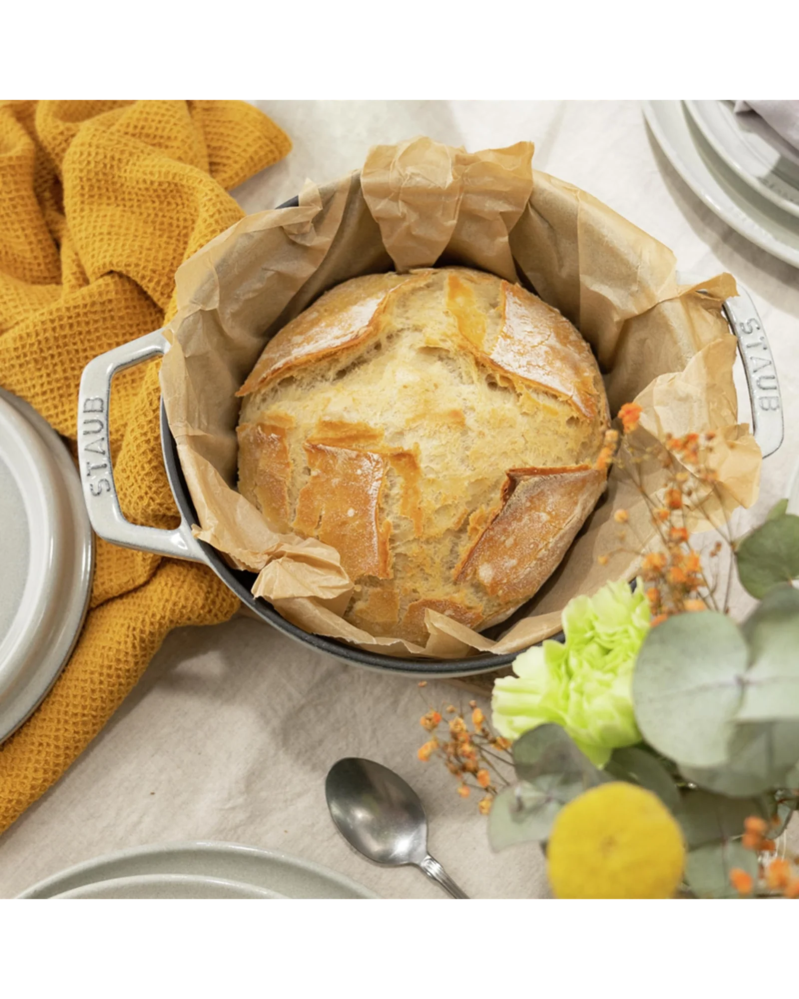 Кастрюля Staub Cocotte 4 qt Кремовый White Truffle — 3