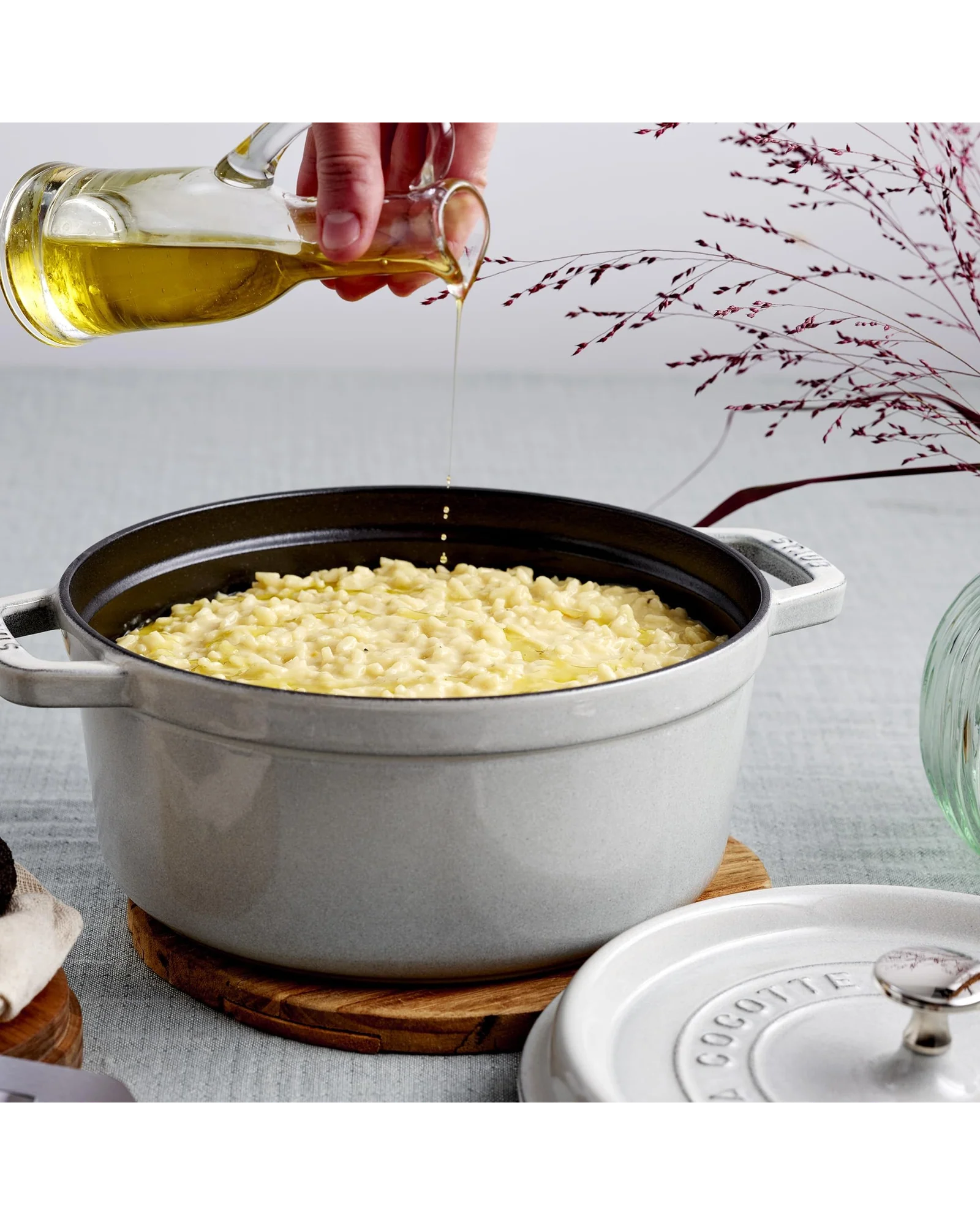 Кастрюля Staub Cocotte 4 qt Кремовый White Truffle — 5