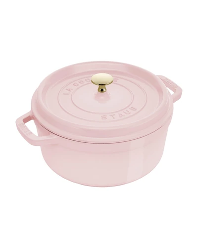 Staub Cast Iron 4 Qt Round Dutch Oven Peony Pink