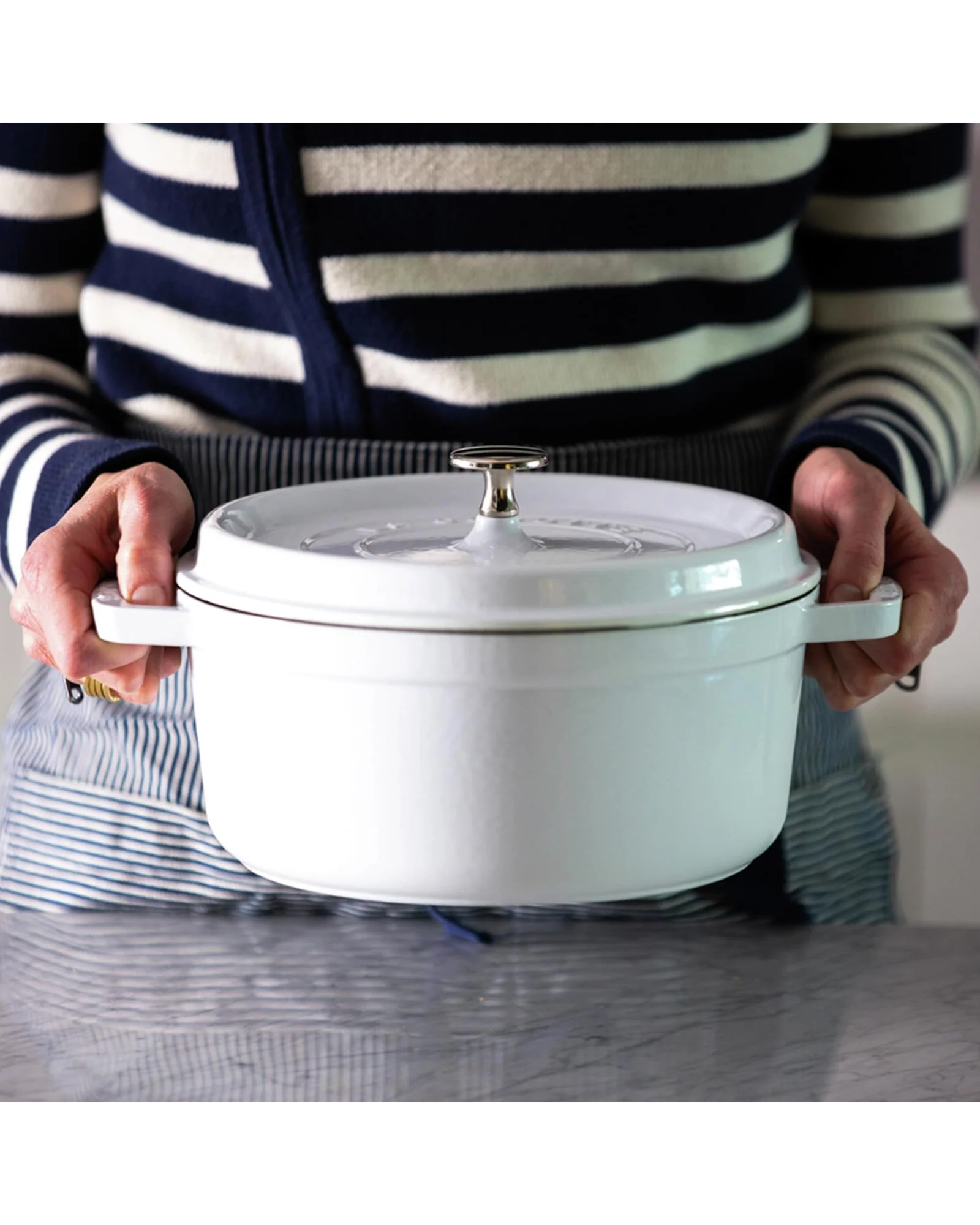 Кастрюля Staub Cocotte 4 qt Белый — 2