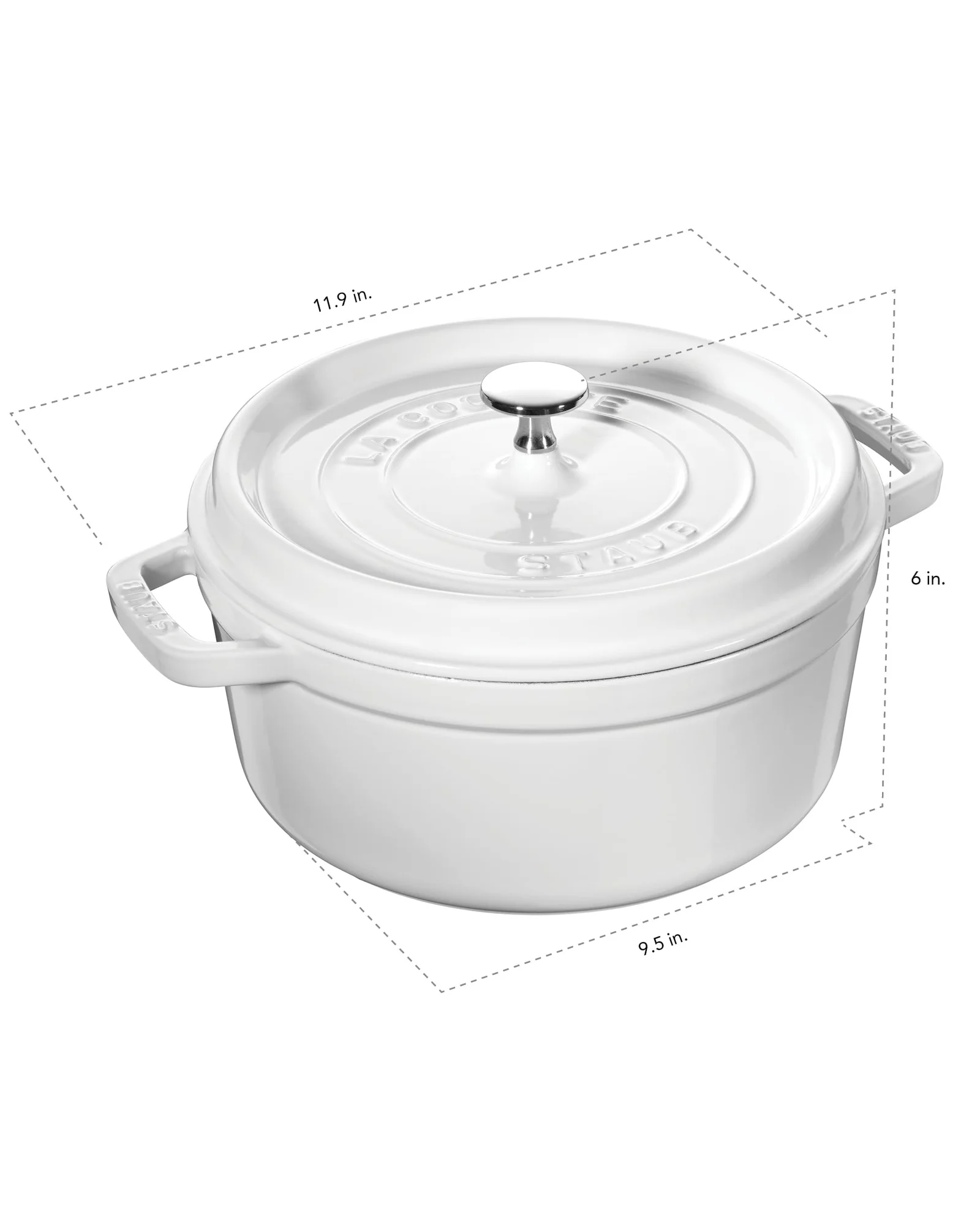 Кастрюля Staub Cocotte 4 qt Белый — 3