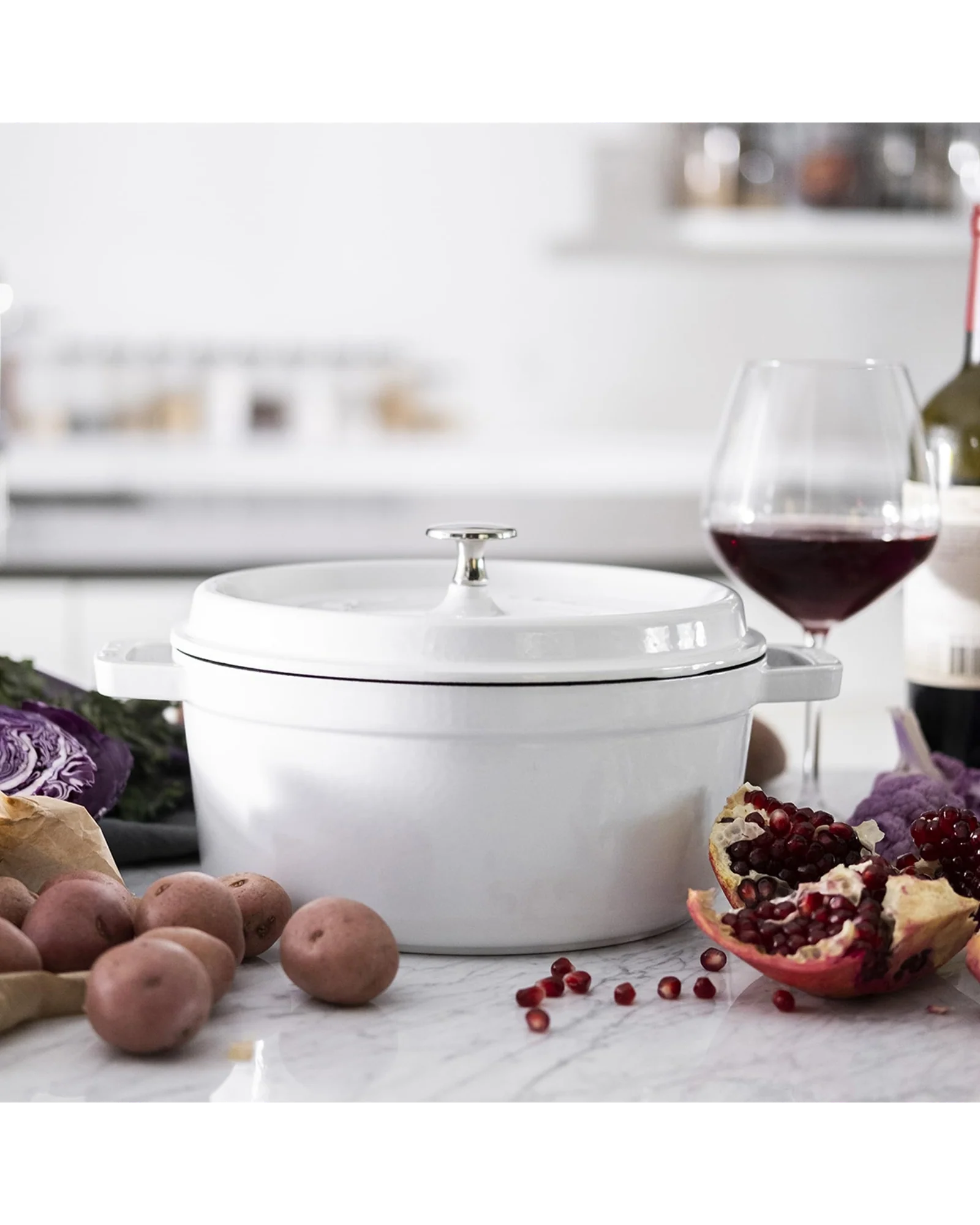 Кастрюля Staub Cocotte 4 qt Белый — 6