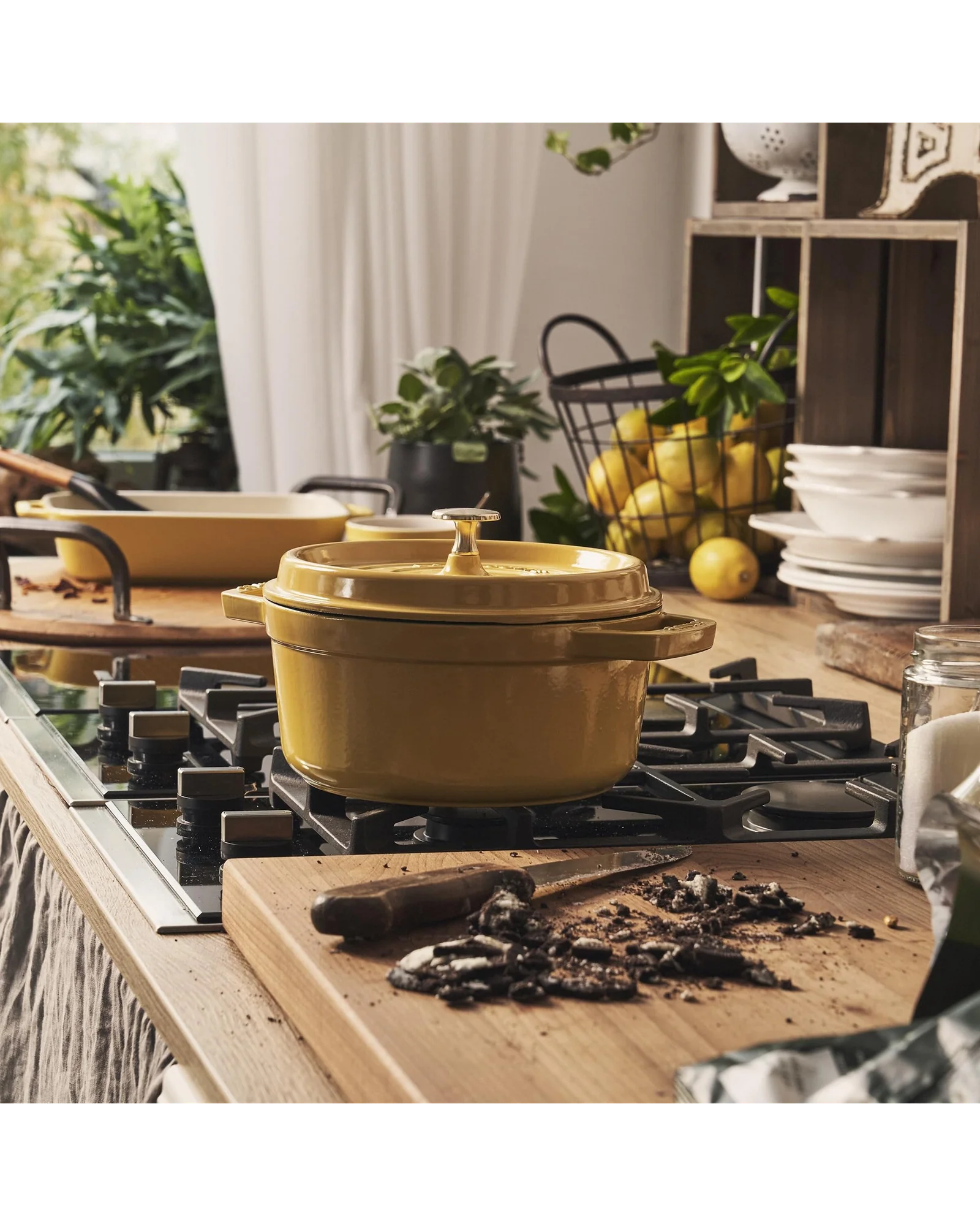 Кастрюля Staub Cocotte 4 qt Лимонный Citron — 3