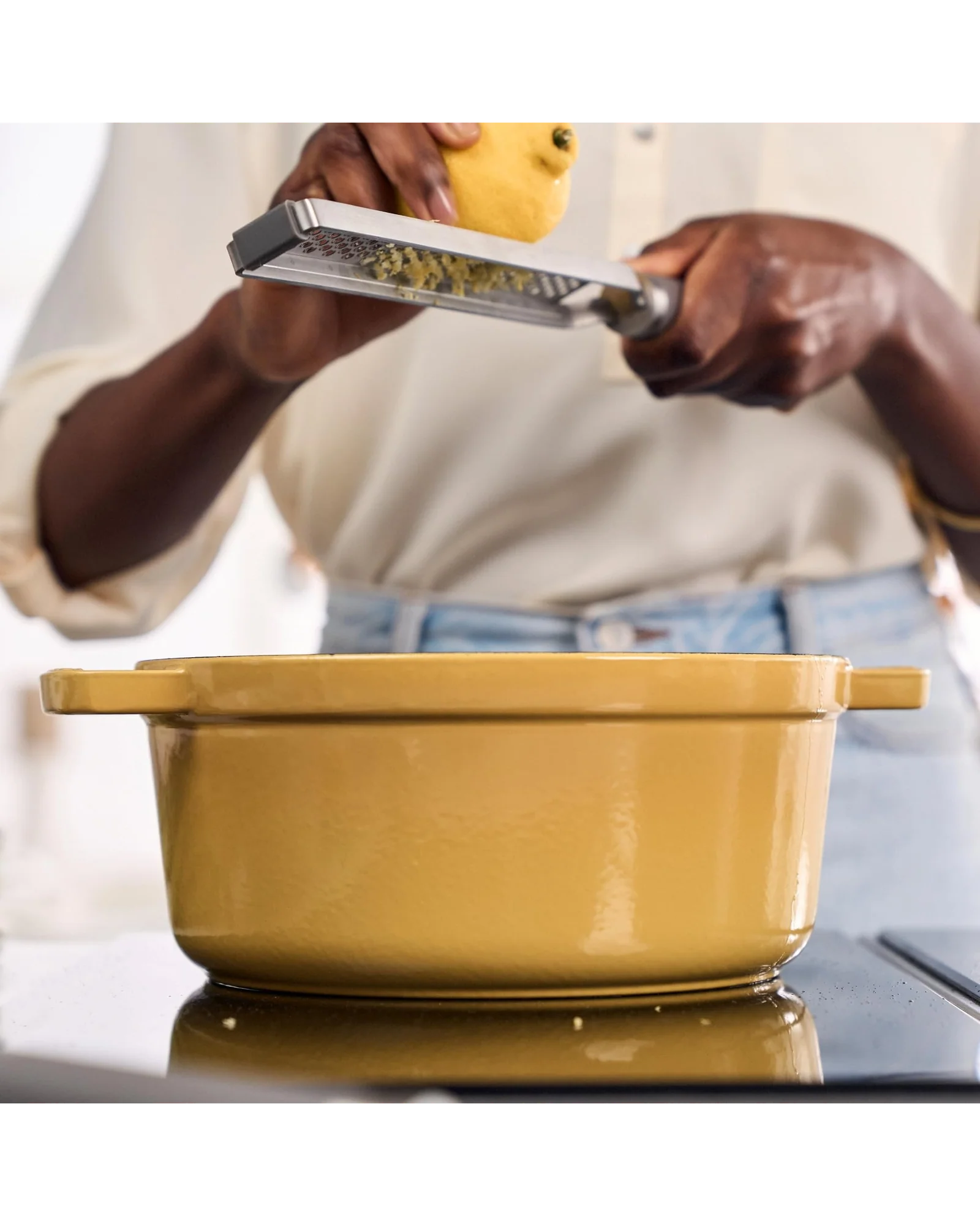 Кастрюля Staub Cocotte 4 qt Лимонный Citron — 5