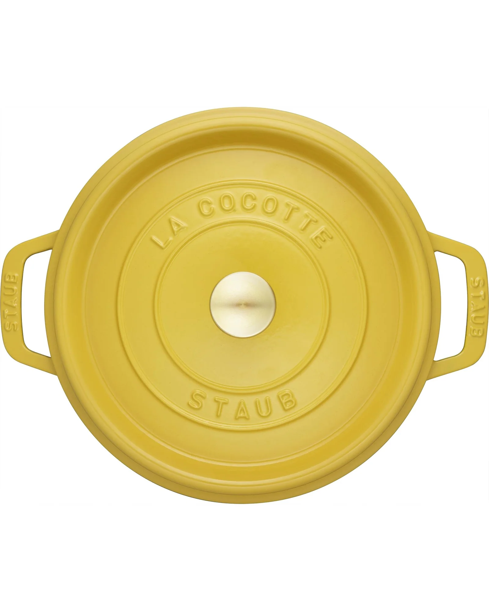 Кастрюля Staub Cocotte 4 qt Лимонный Citron — 9