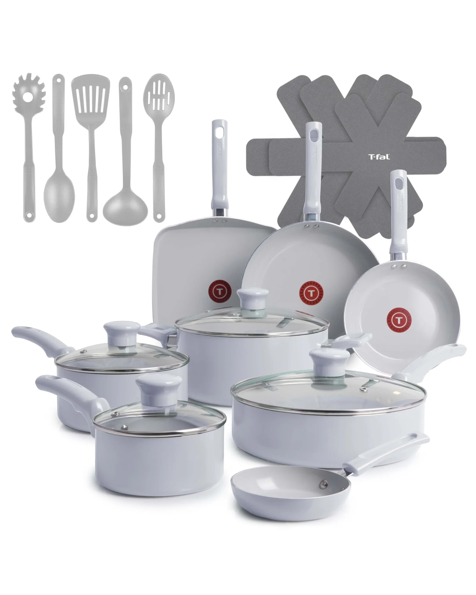 Набор посуды T-Fal Initiatives 20 предметов Голубой Artic — 1