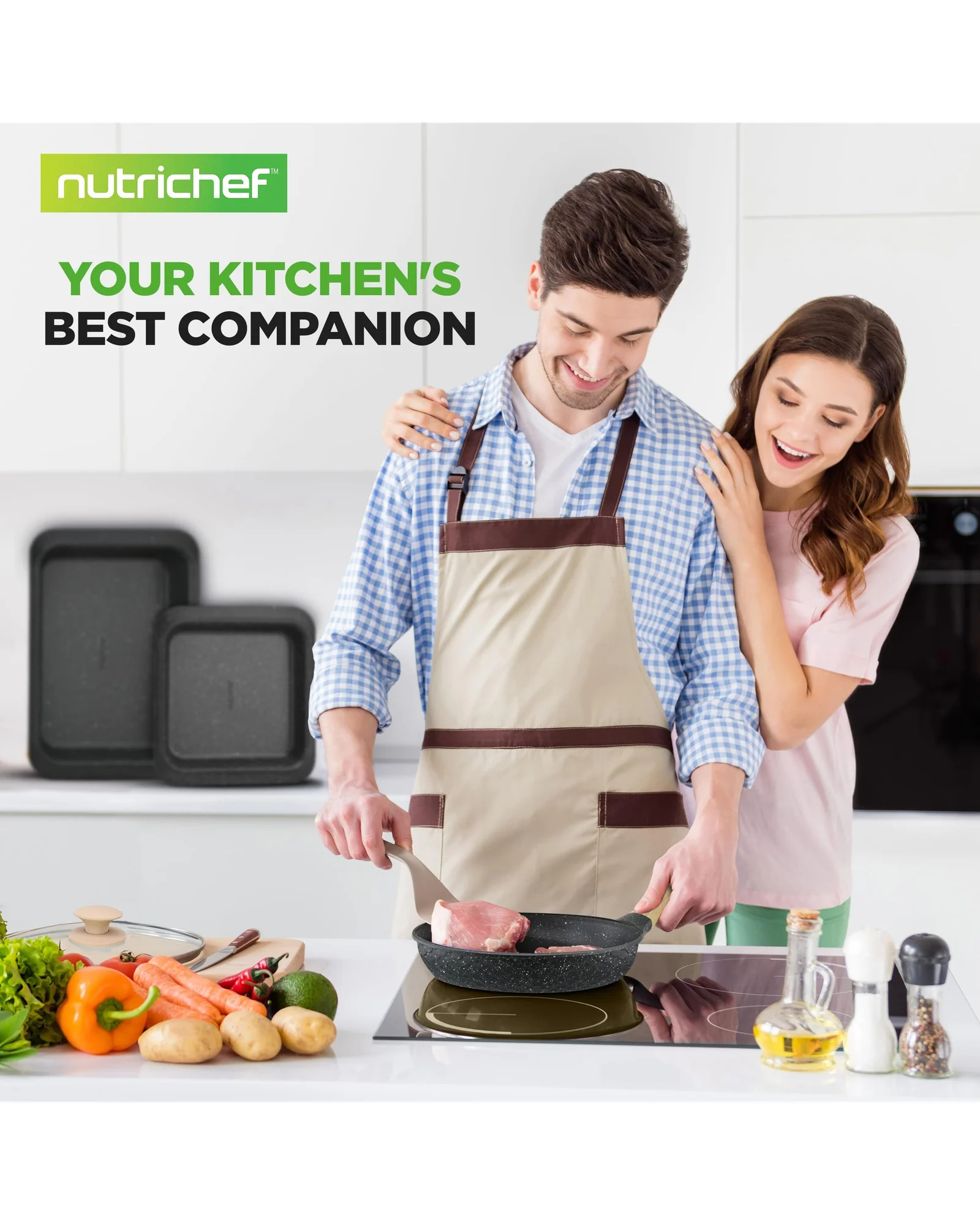 Набор посуды NutriChef 22 предмета Чёрный — 7