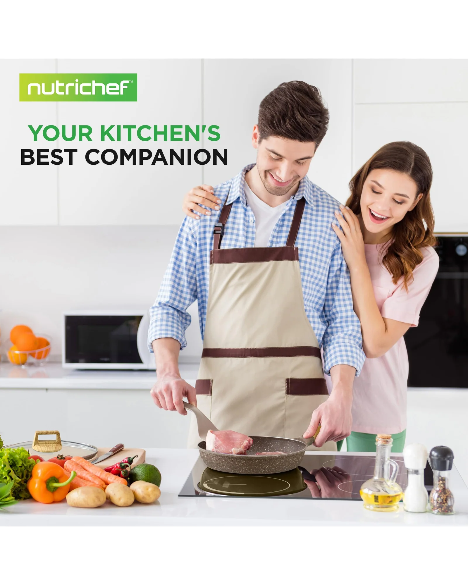 Набор посуды NutriChef 22 предмета Бордовый Maroon Marble — 7