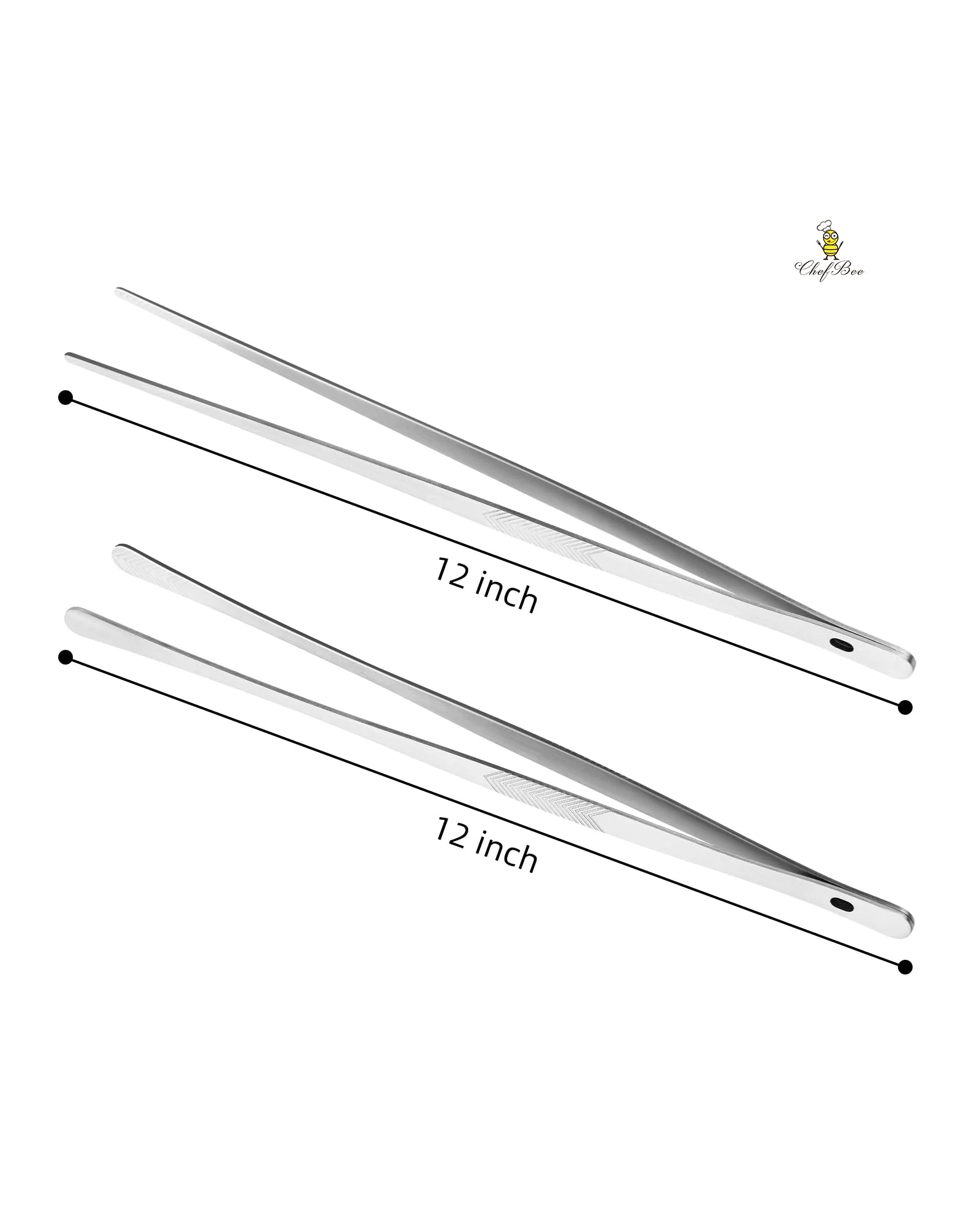 ChefBee кухонные щипцы 12" из нержавеющей стали (2 шт) — 2