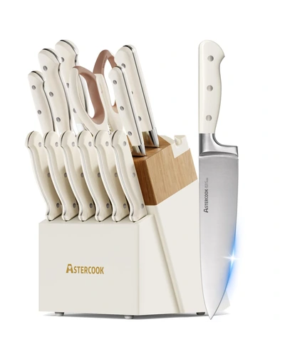 Astercook Набор кухонных ножей 14 предметов из нержавеющей стали с точилкой