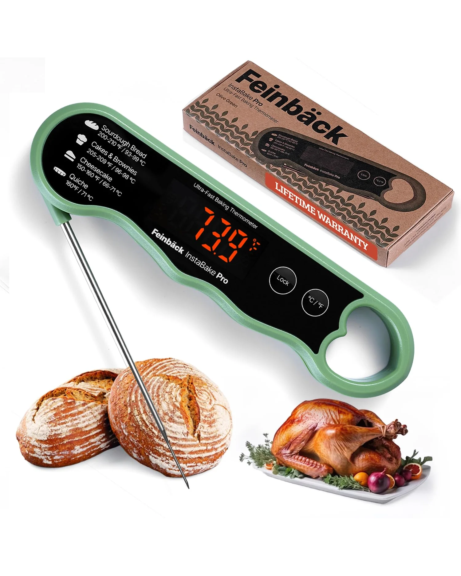 Feinback цифровой термометр для еды с USB-зарядкой — 1