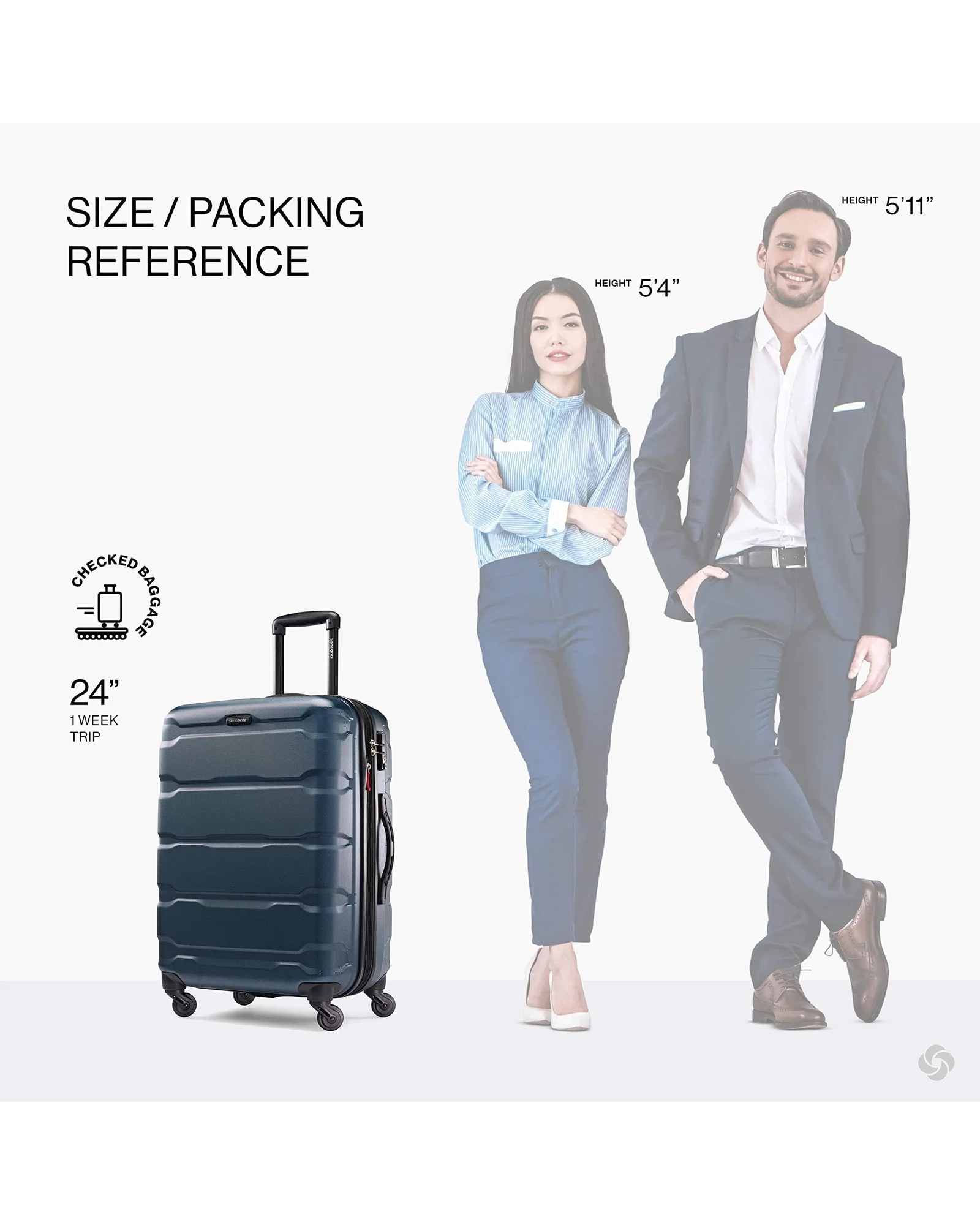 Чемодан Samsonite Omni PC 24" Карибский синий — 2