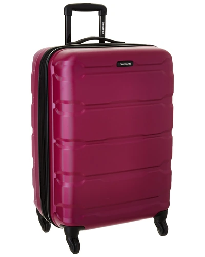Samsonite Omni PC Hardside Expandable Luggage with Spinner Wheels, Radiant Pink, Checked-Medium 24-I