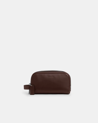 Дорожный несессер Coach из гладкой кожи