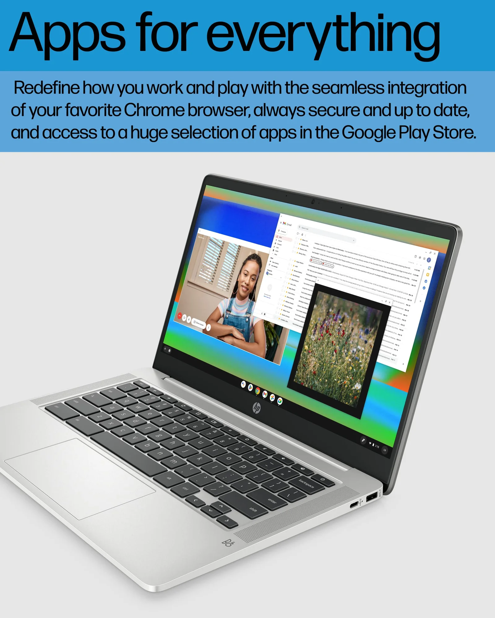 HP Chromebook 14 ноутбук, Celeron N4120, 4GB RAM, 64GB eMMC — 7
