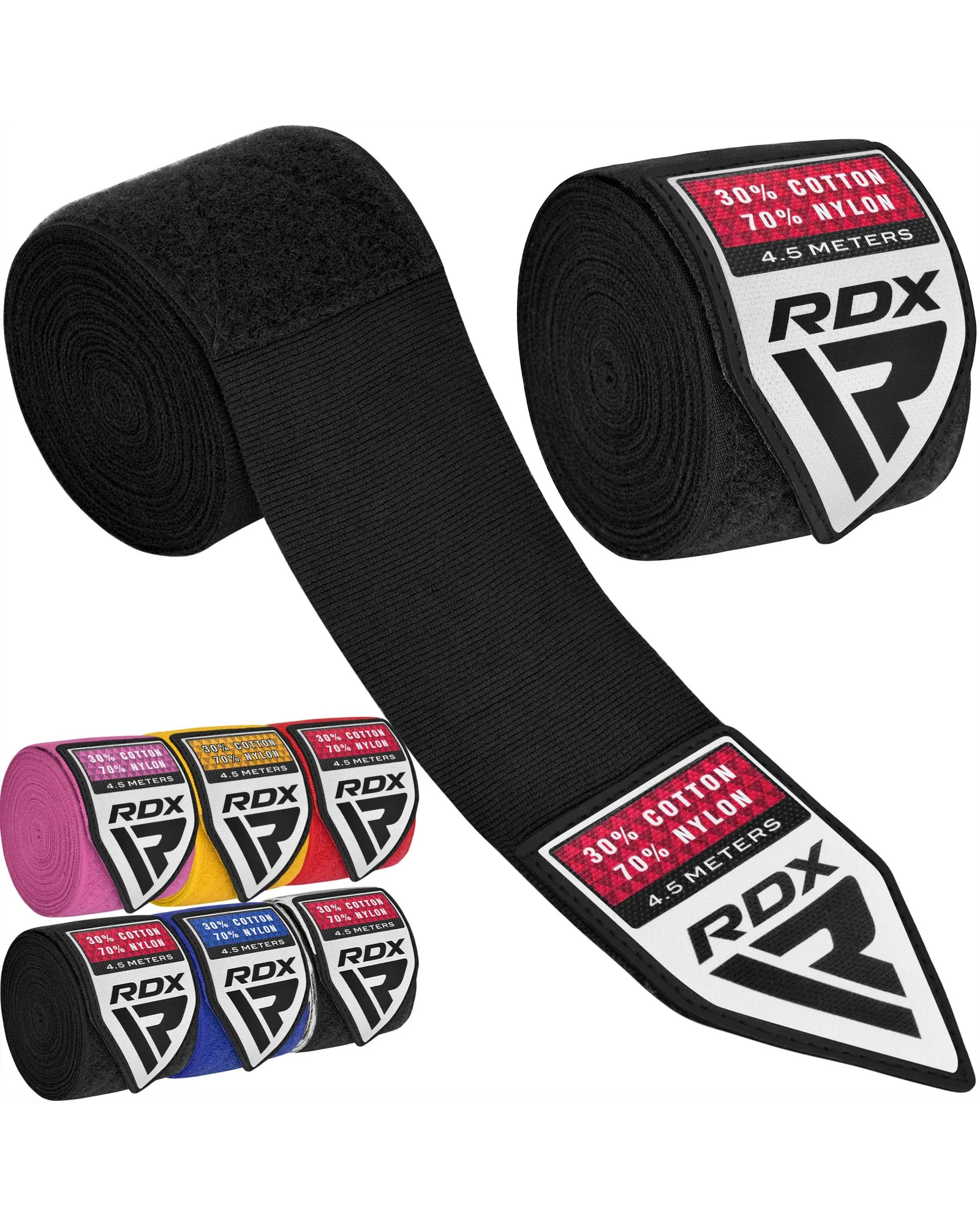 RDX Boxing Hand Wraps 4.5M — черный