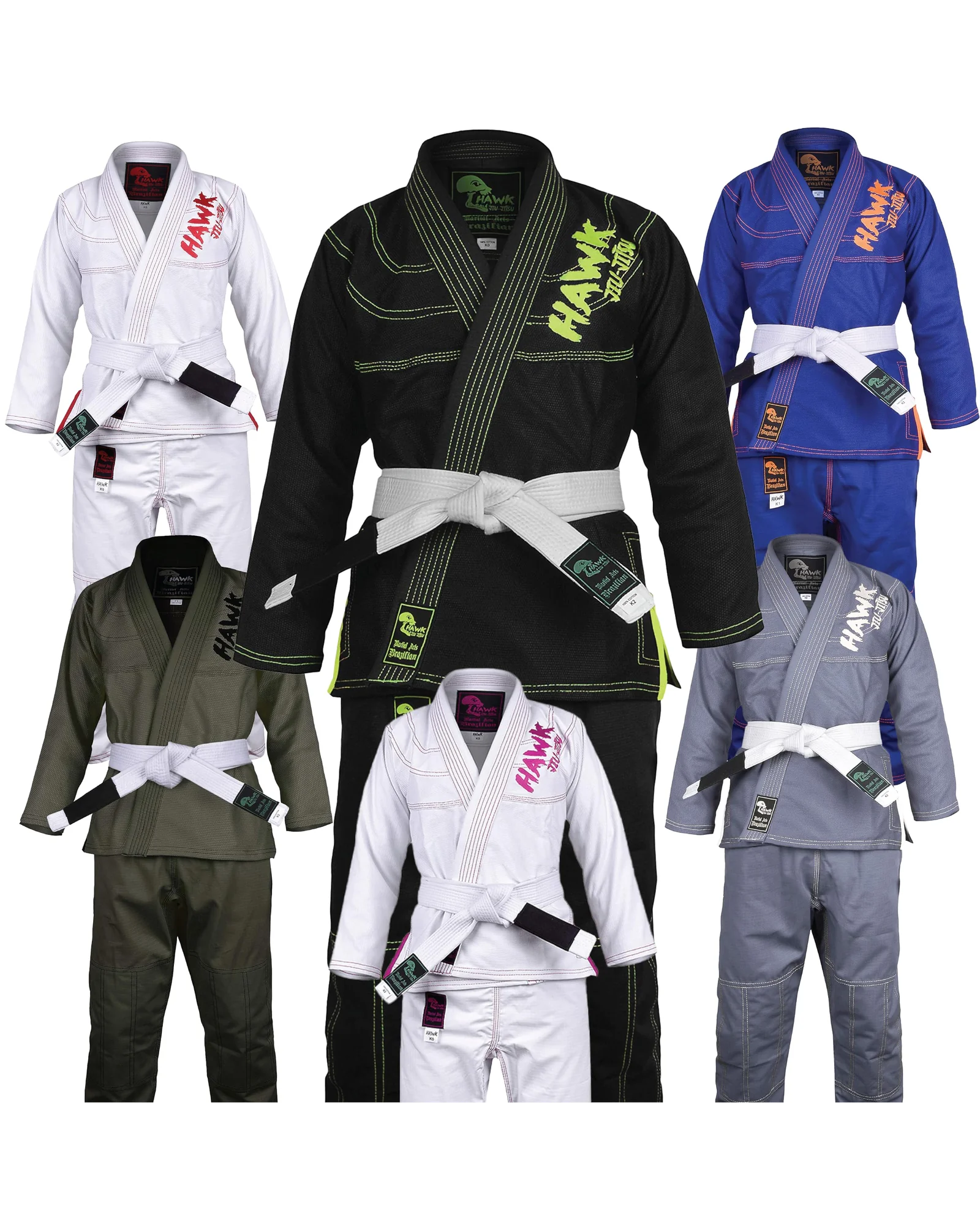Детское кимоно для БЖЖ Hawk Sports, лёгкое — 1