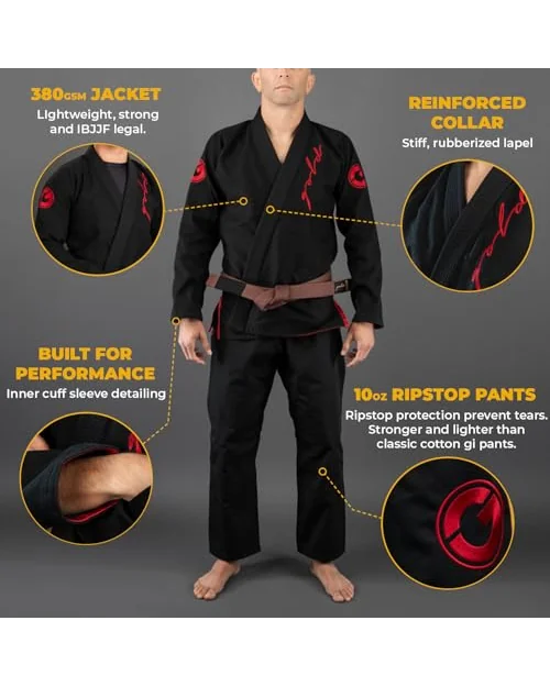 Кимоно для джиу-джитсу Gold BJJ Comp380, лёгкое, IBJJF — изображение 3 из 7, черный, синий, белый