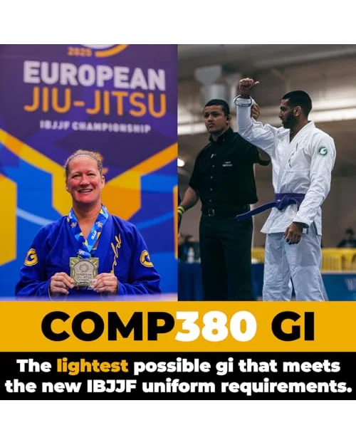 Кимоно для джиу-джитсу Gold BJJ Comp380, лёгкое, IBJJF — изображение 4 из 7, черный, синий, белый