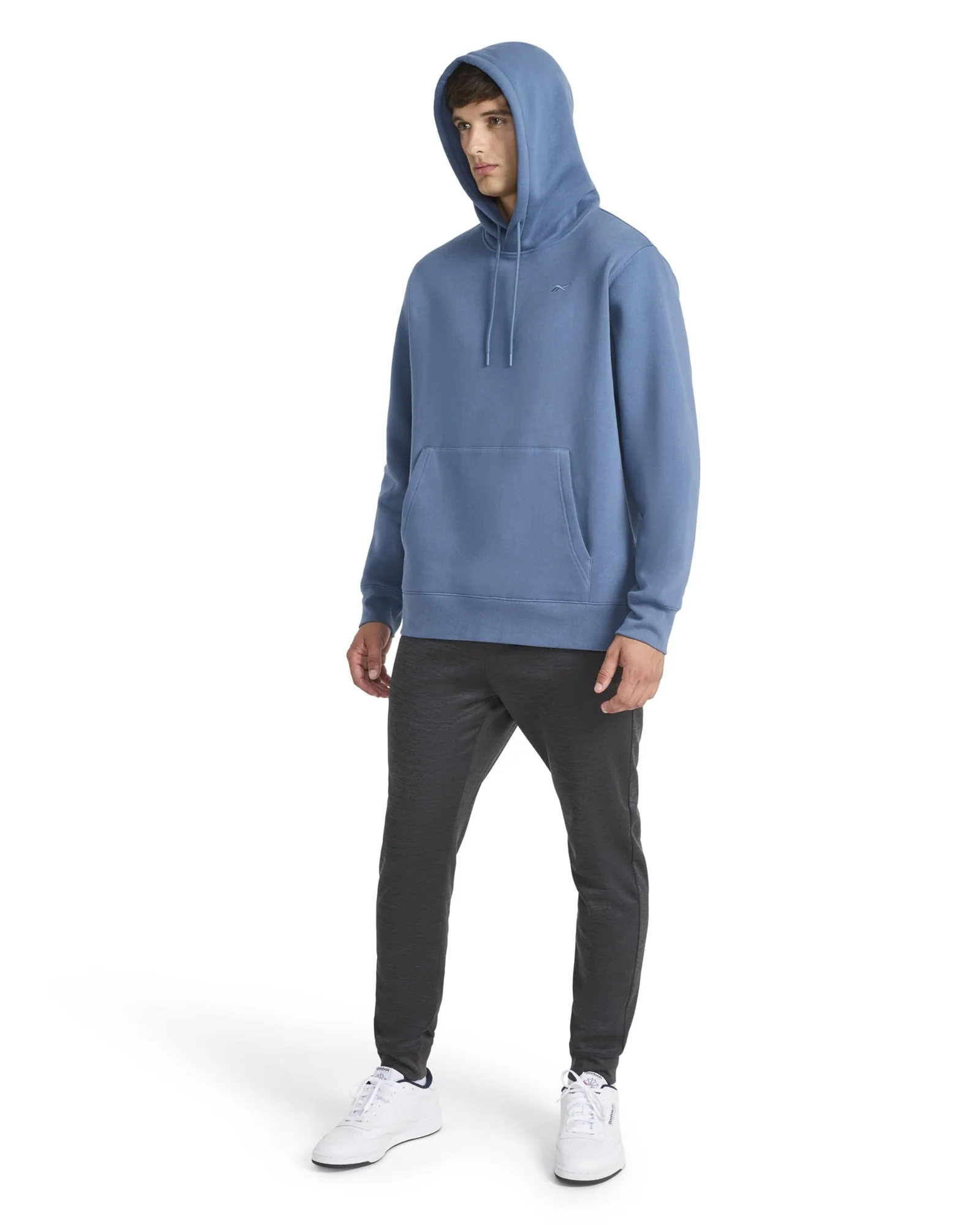 Худи Reebok Finisher Серо-синий Fleece — 2