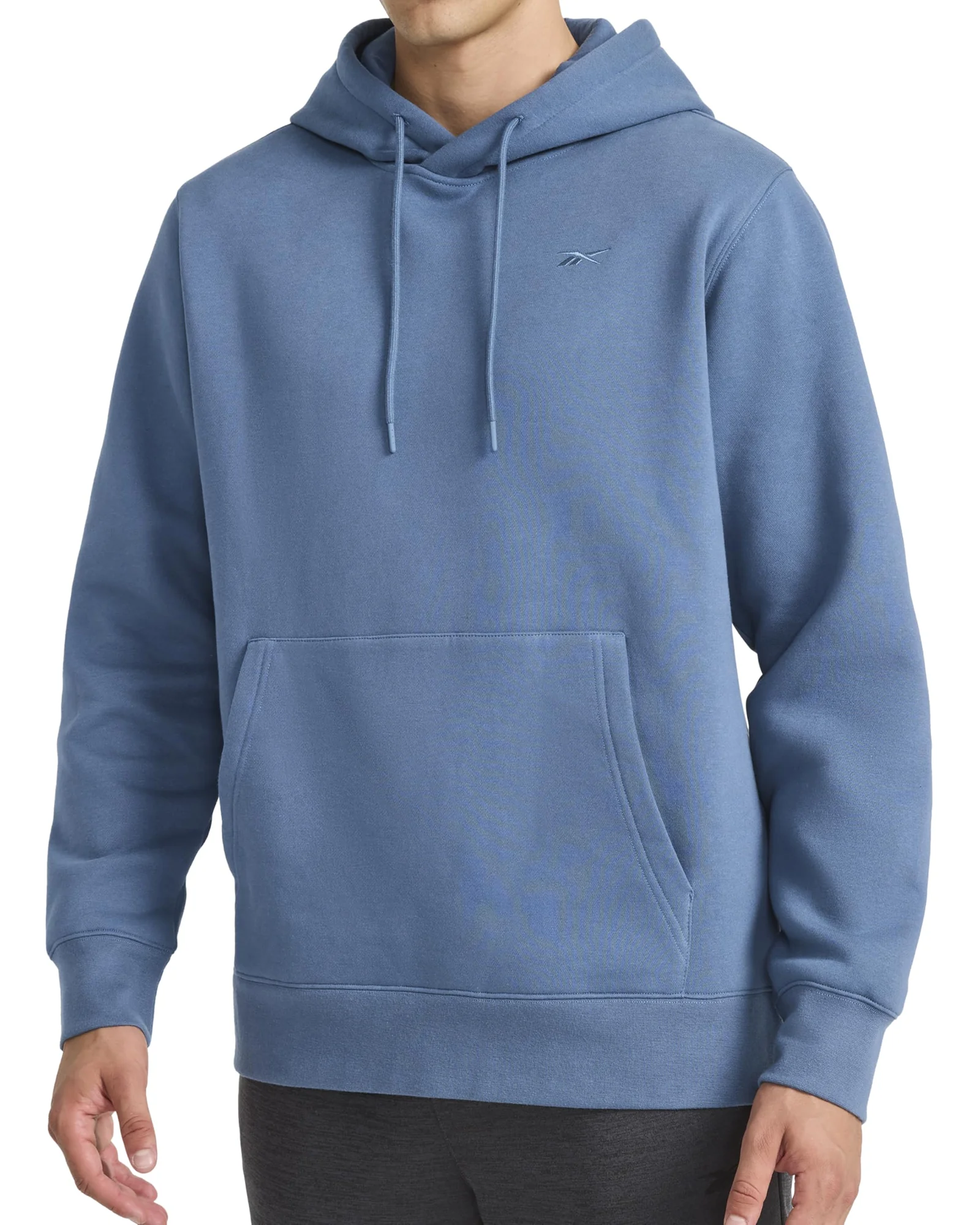 Reebok Men’s Finisher Hoodie, Standard Fit, Midweight Cotton-Poly Fleece Fabric — голубой