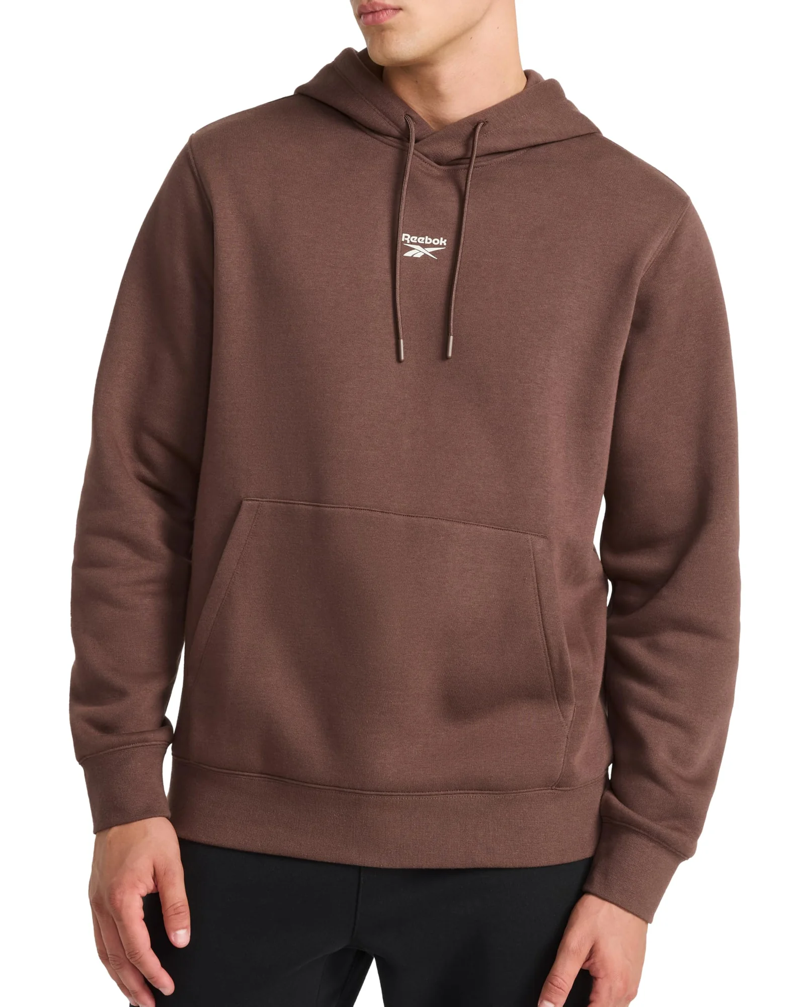Reebok Men’s Finisher Hoodie, Standard Fit, Midweight Cotton-Poly Fleece Fabric — коричневый