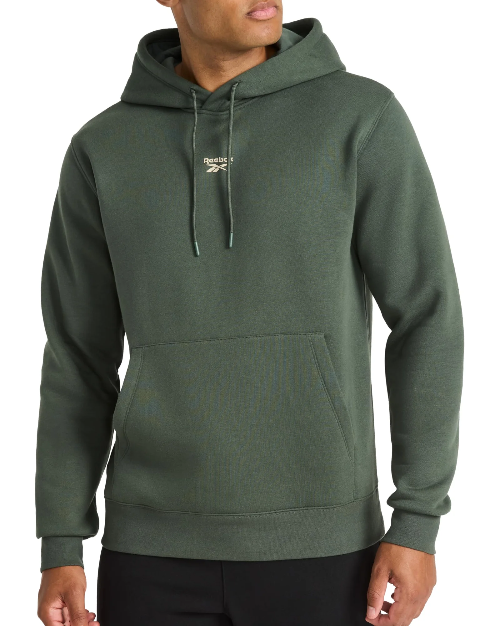 Reebok Men’s Finisher Hoodie, Standard Fit, Midweight Cotton-Poly Fleece Fabric — зеленый