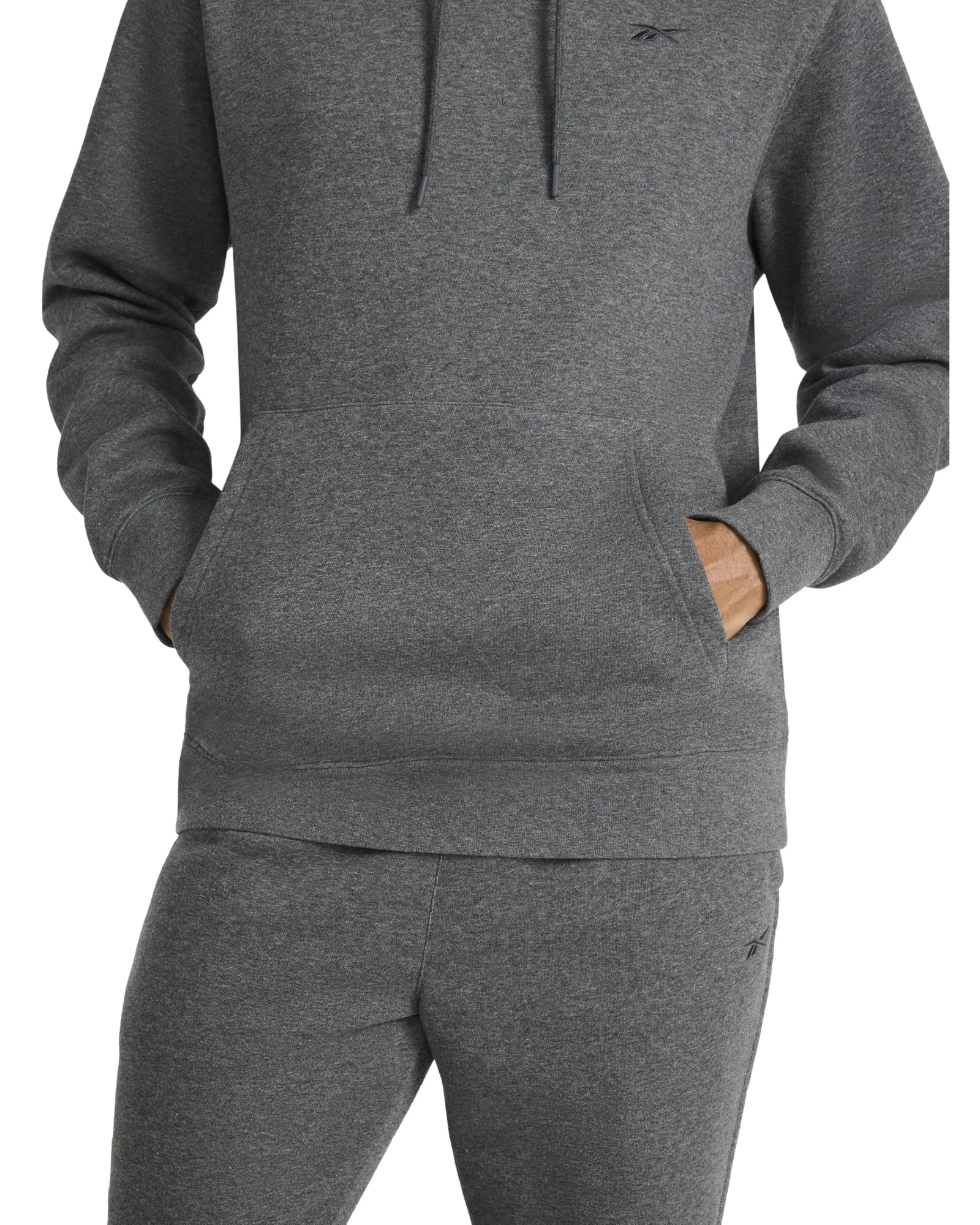 Худи Reebok Finisher Тёмно-серый меланж Fleece — 3