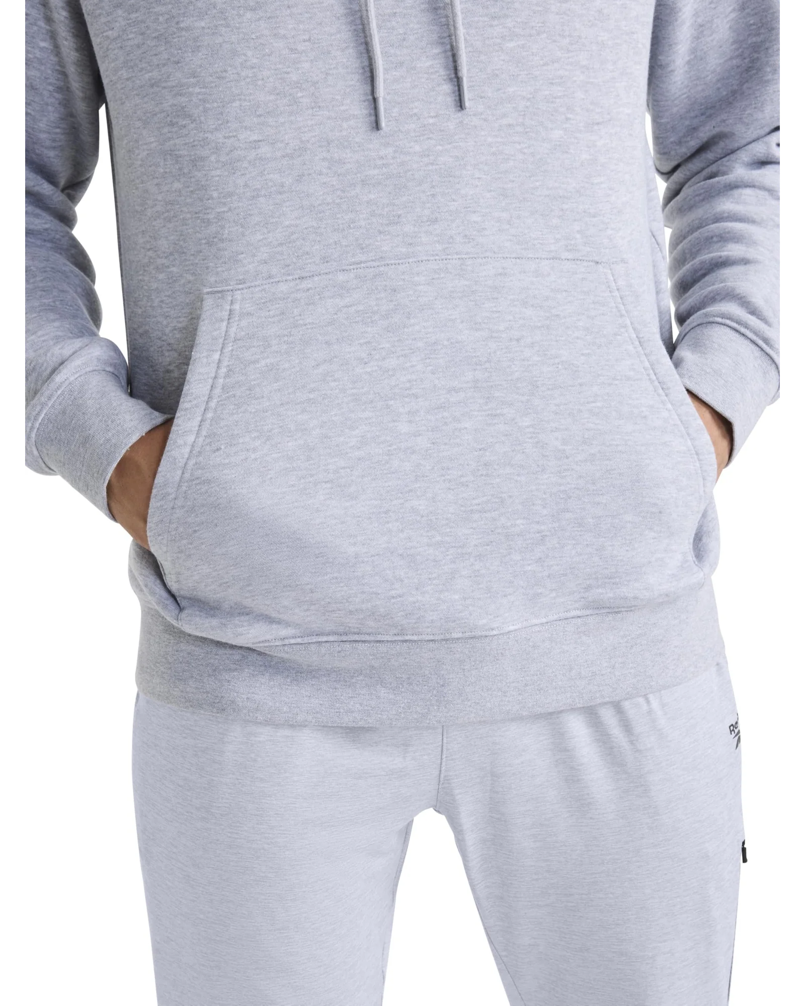Худи Reebok Finisher Светло-серый меланж Fleece — 3