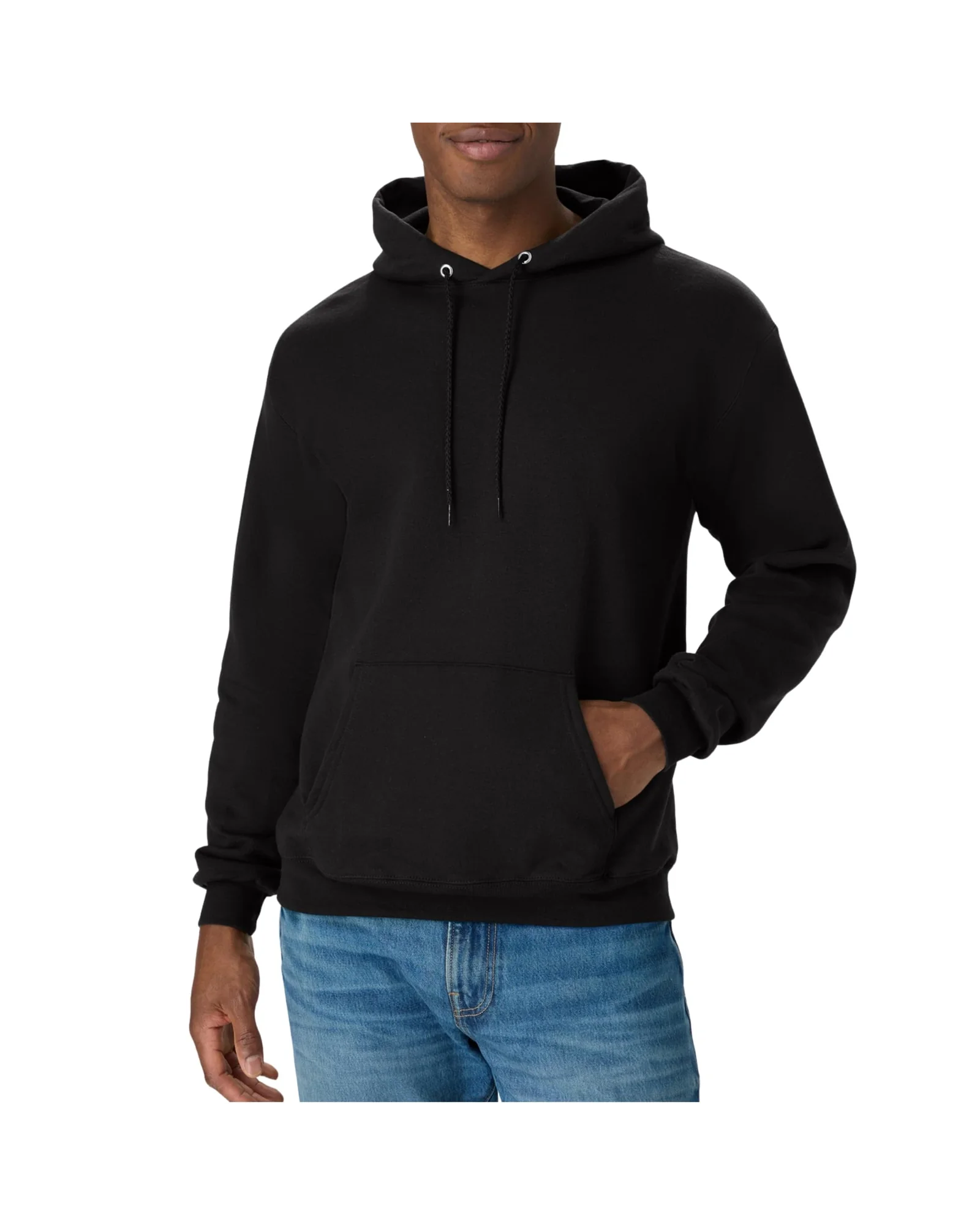 Hanes Men's EcoSmart Hoodie худи чёрное — 1