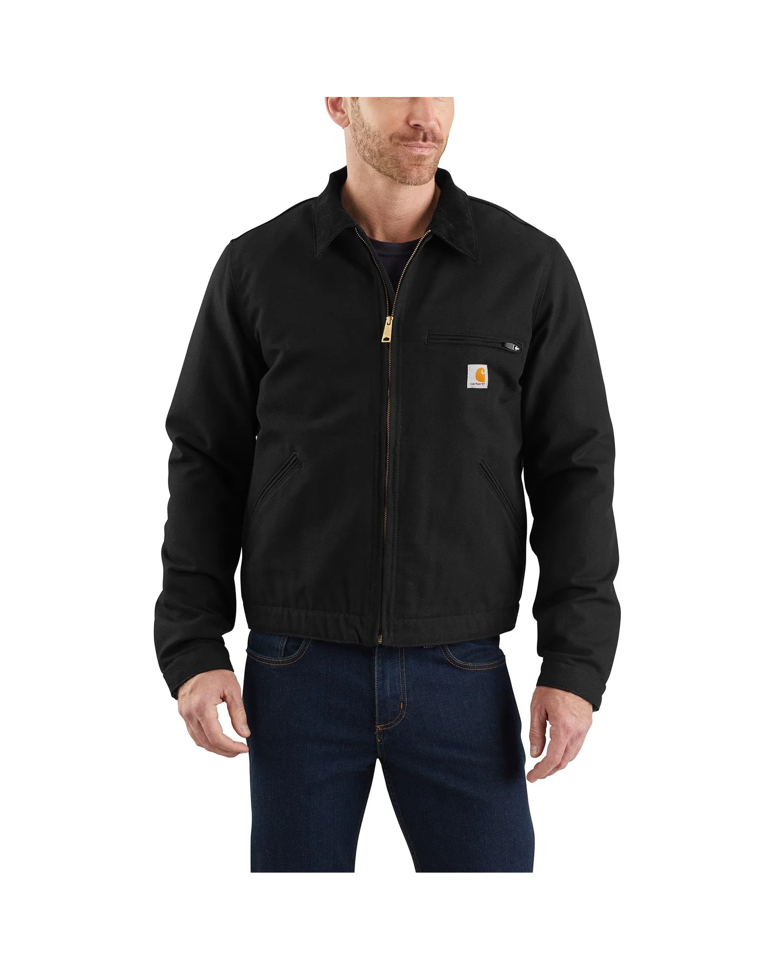 Carhartt Men's Iconic J01 Duck Detroit Jacket Black — черный